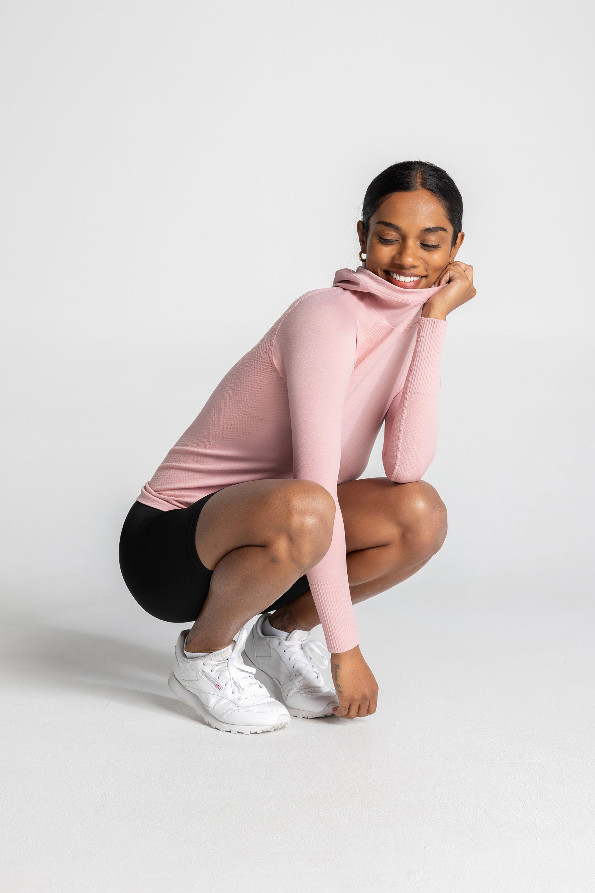 Haut de performance FlexBlend sans couture à capuche