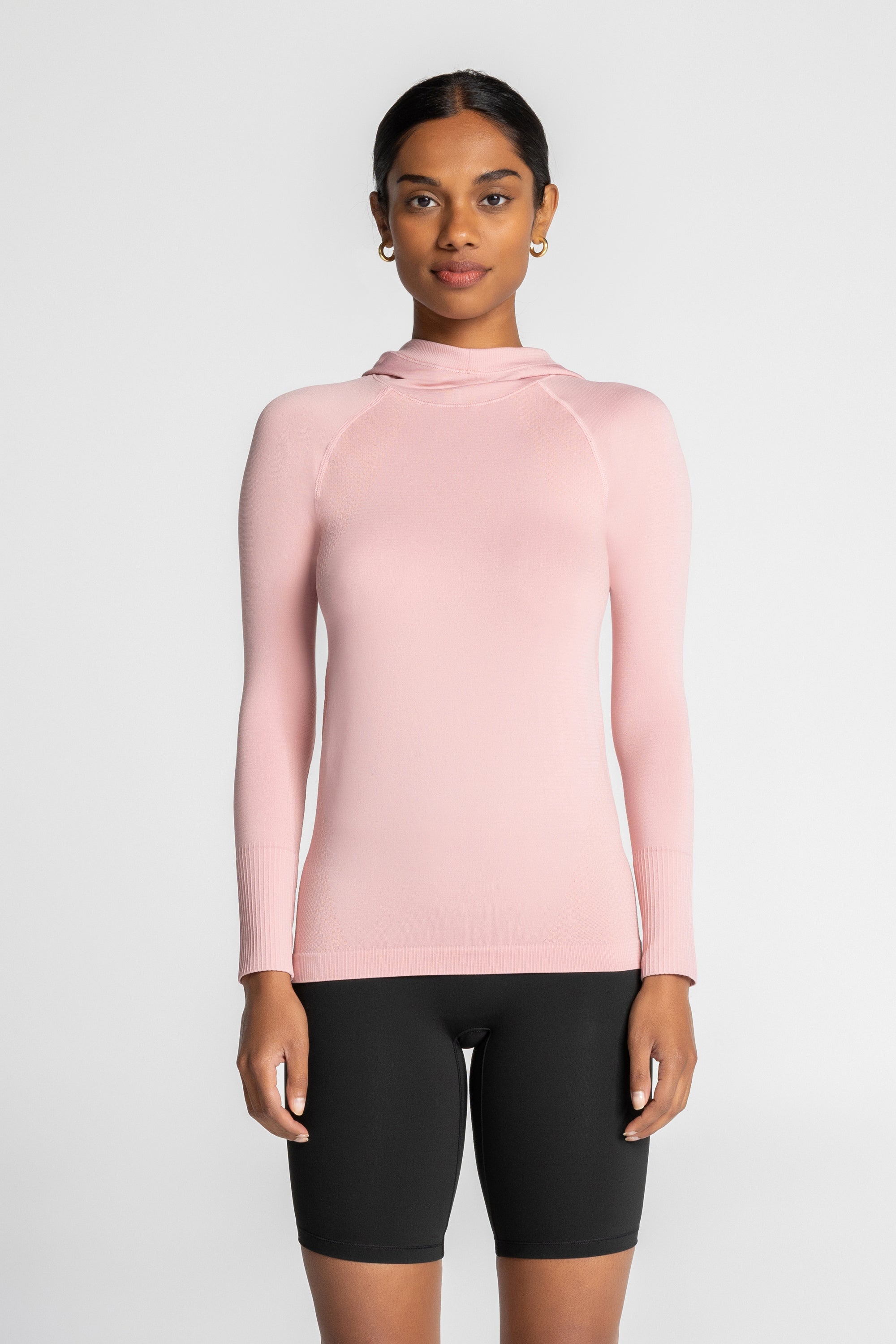 Haut de performance FlexBlend sans couture à capuche