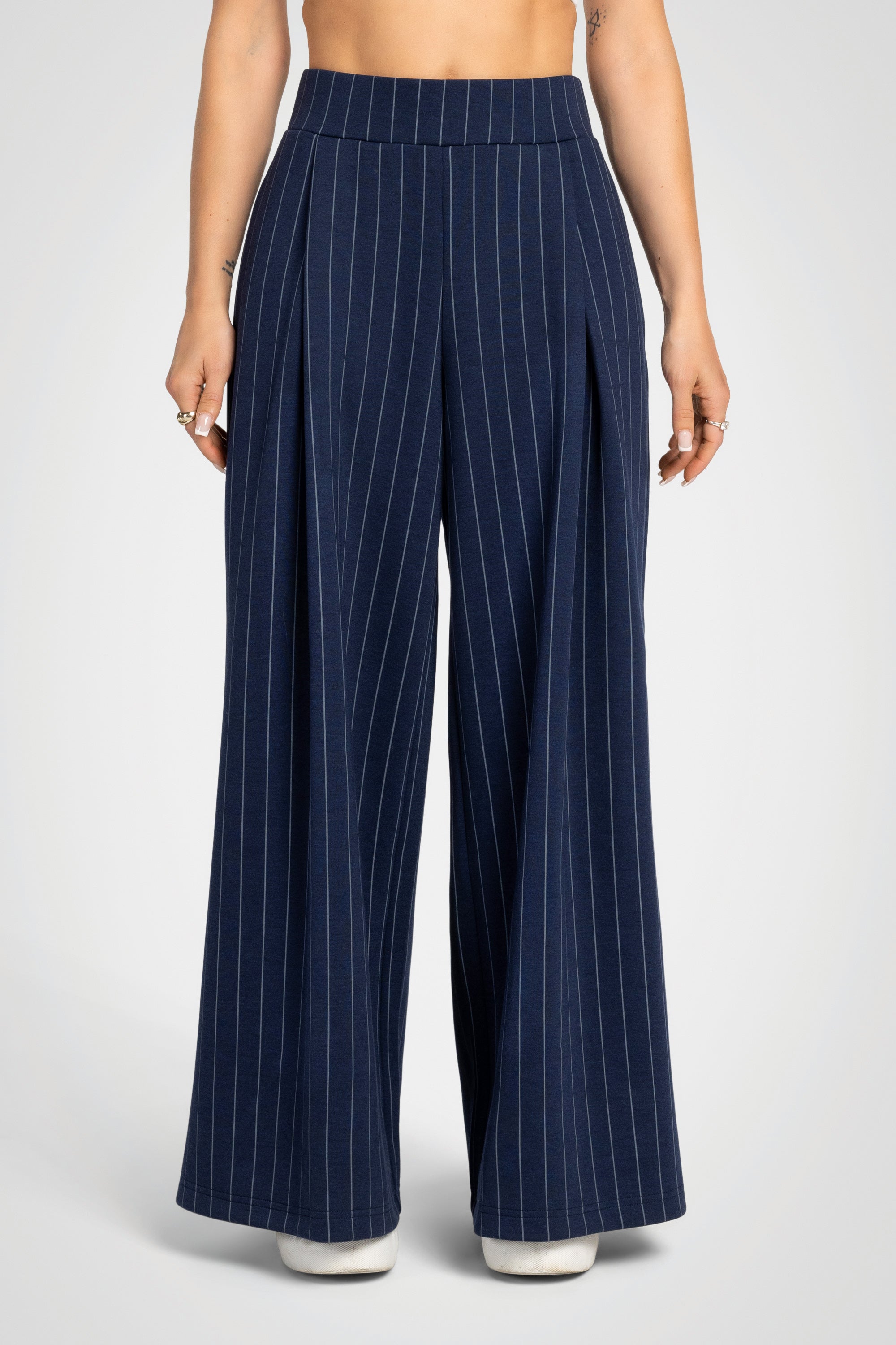 サルセーションsuperwideanklepantsu Kyodan Pinstripe Deluxe Ultra Wide Leg Pant – 30