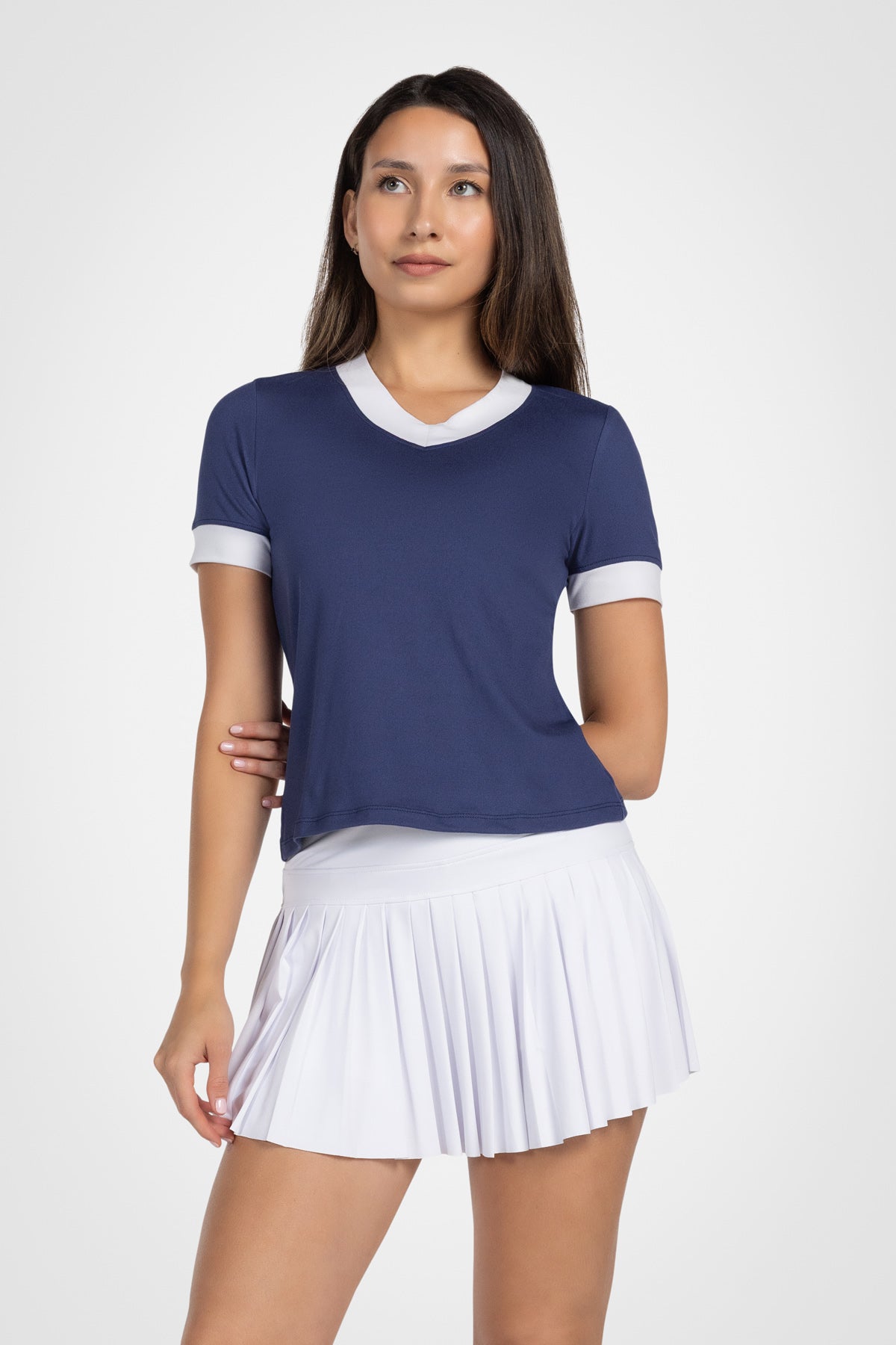 Colorblock V-Neck Tee