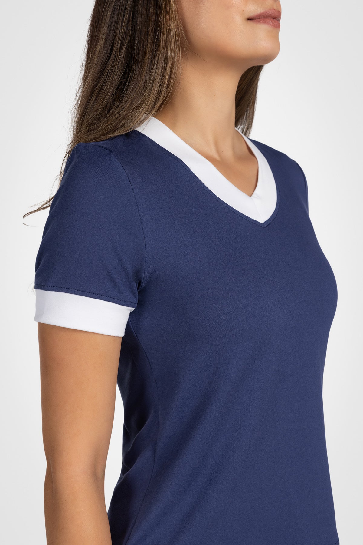 Colorblock V-Neck Tee