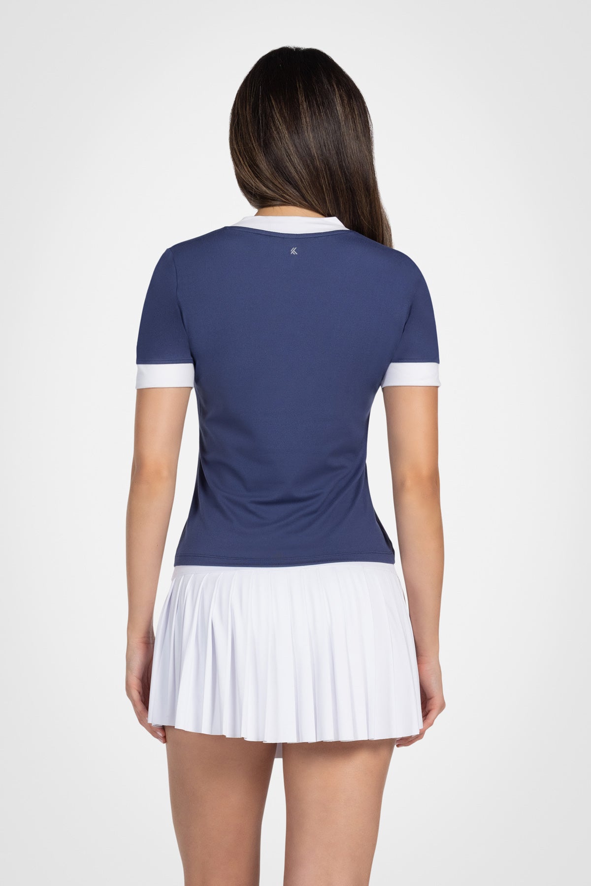 T-shirt à col en V colorblock