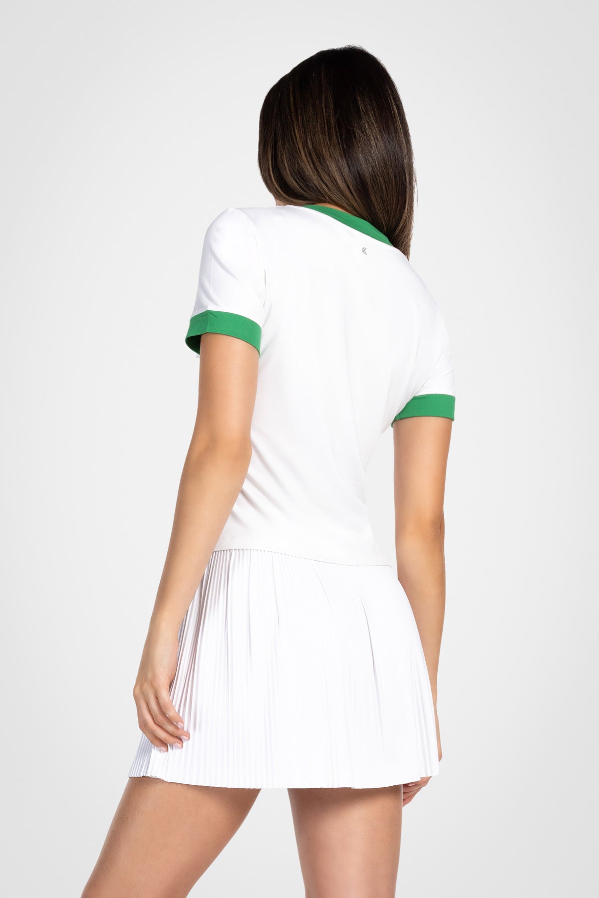 T-shirt à col en V colorblock