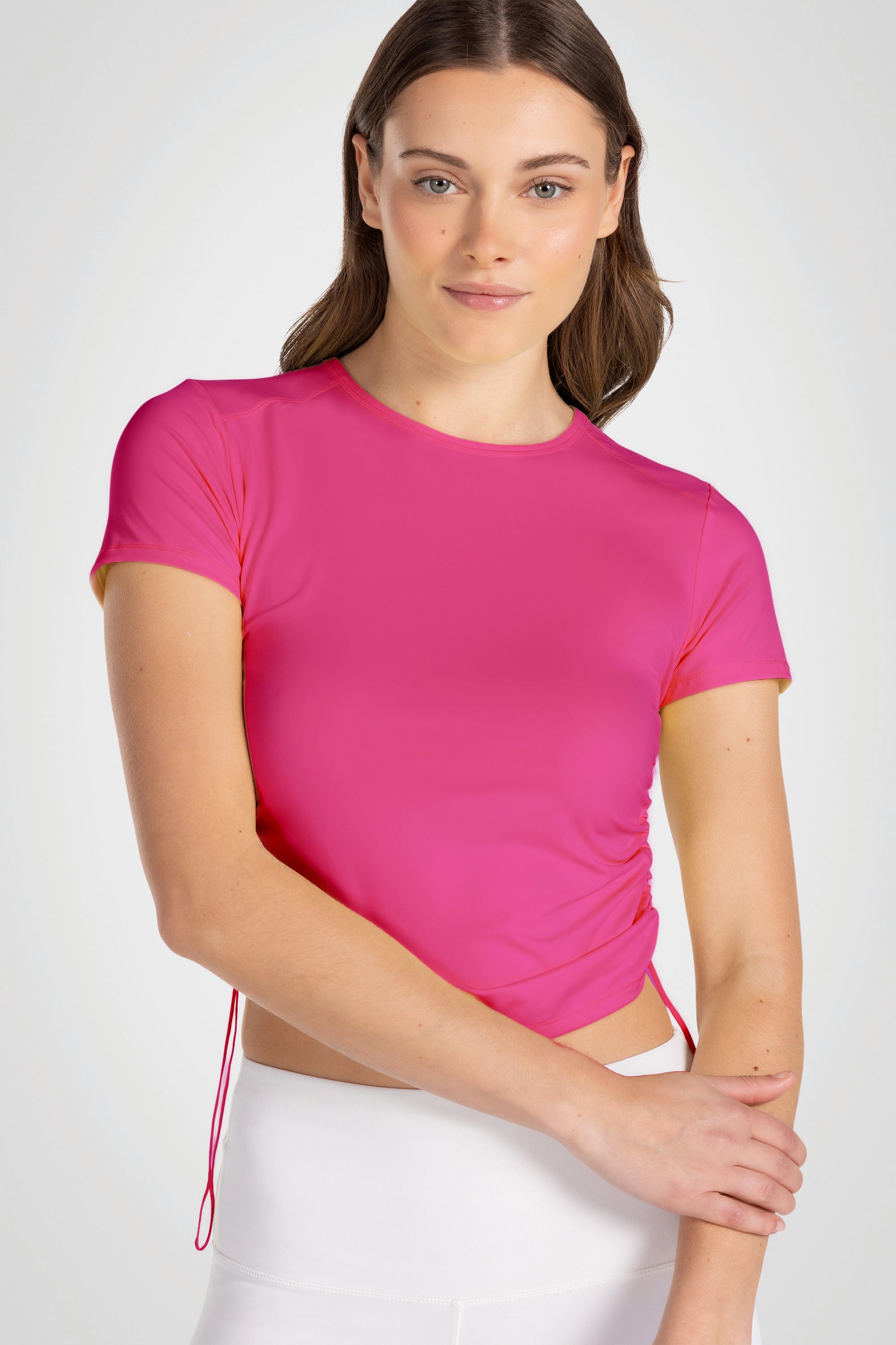 Softgather Side Cinch Crew Tee