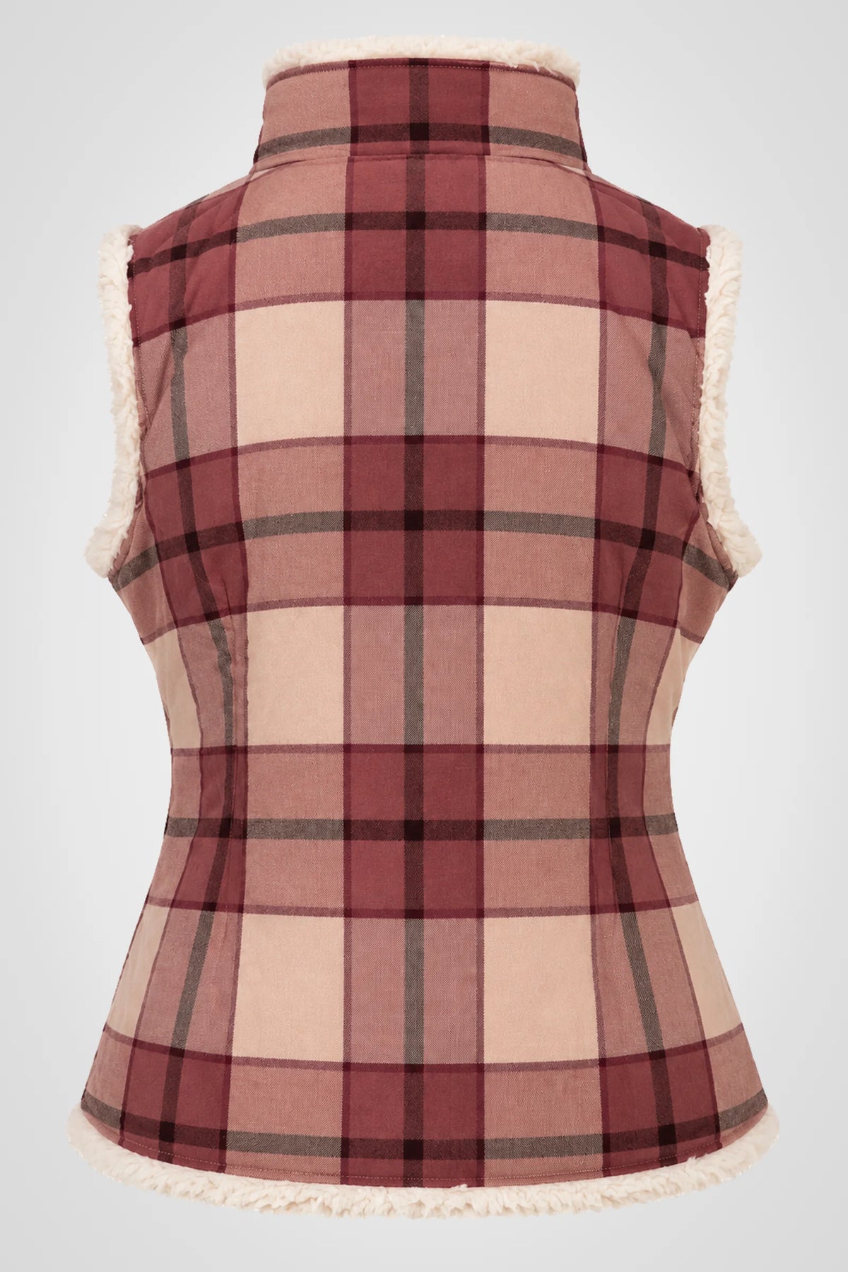 Everelle Plaid Reversible Sherpa Vest
