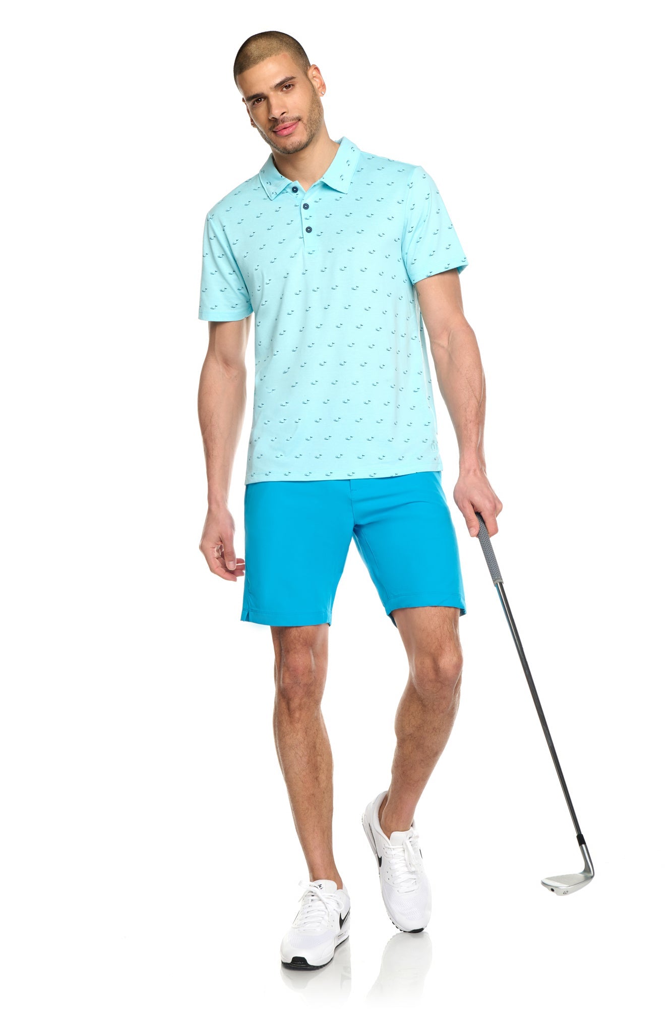 Sky's the Limit Printed Golf Polo