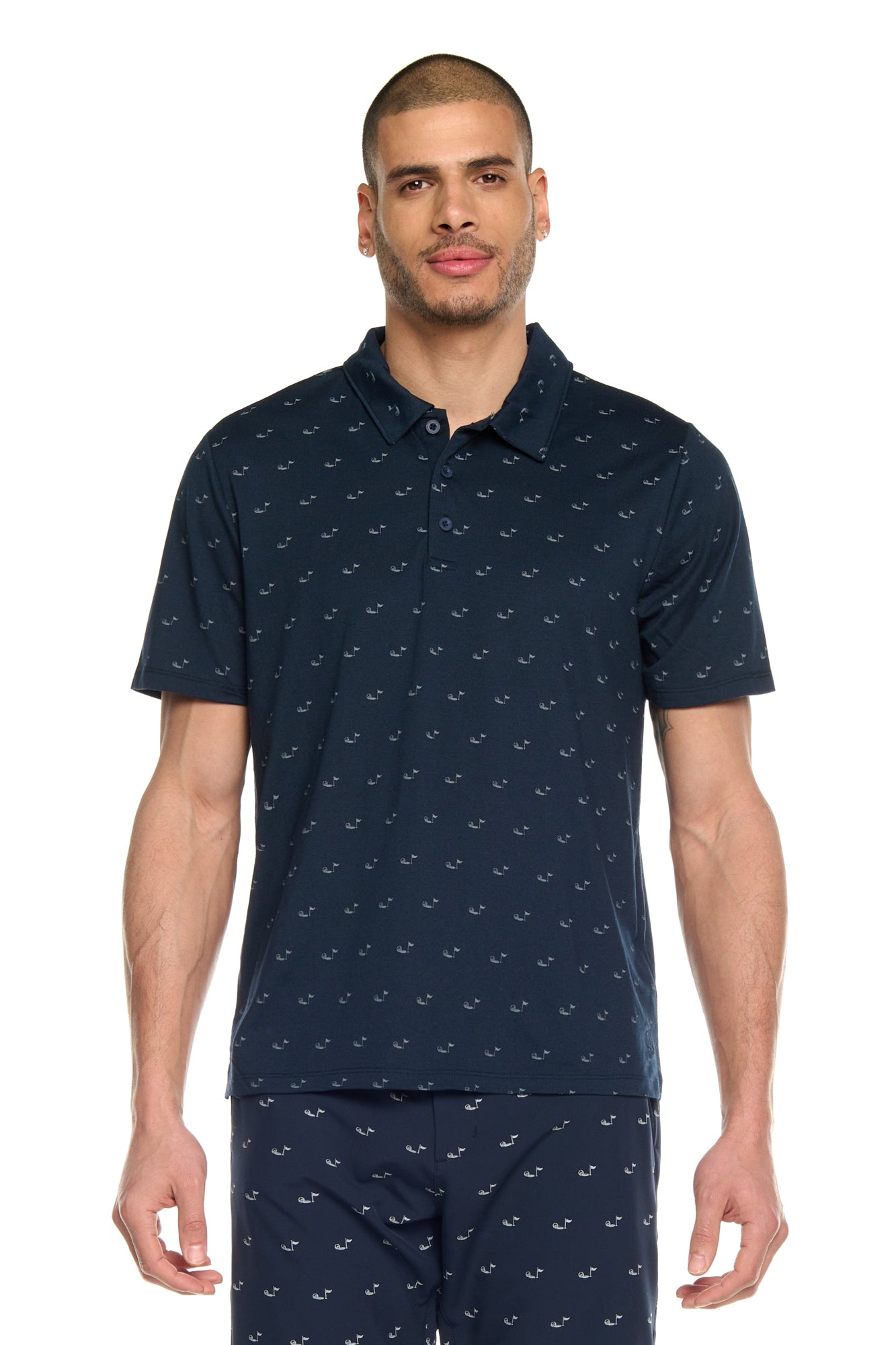 Sky's the Limit Printed Golf Polo