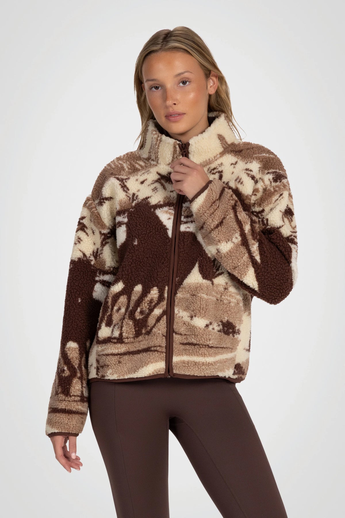 Wilderra Printed Sherpa Jacket