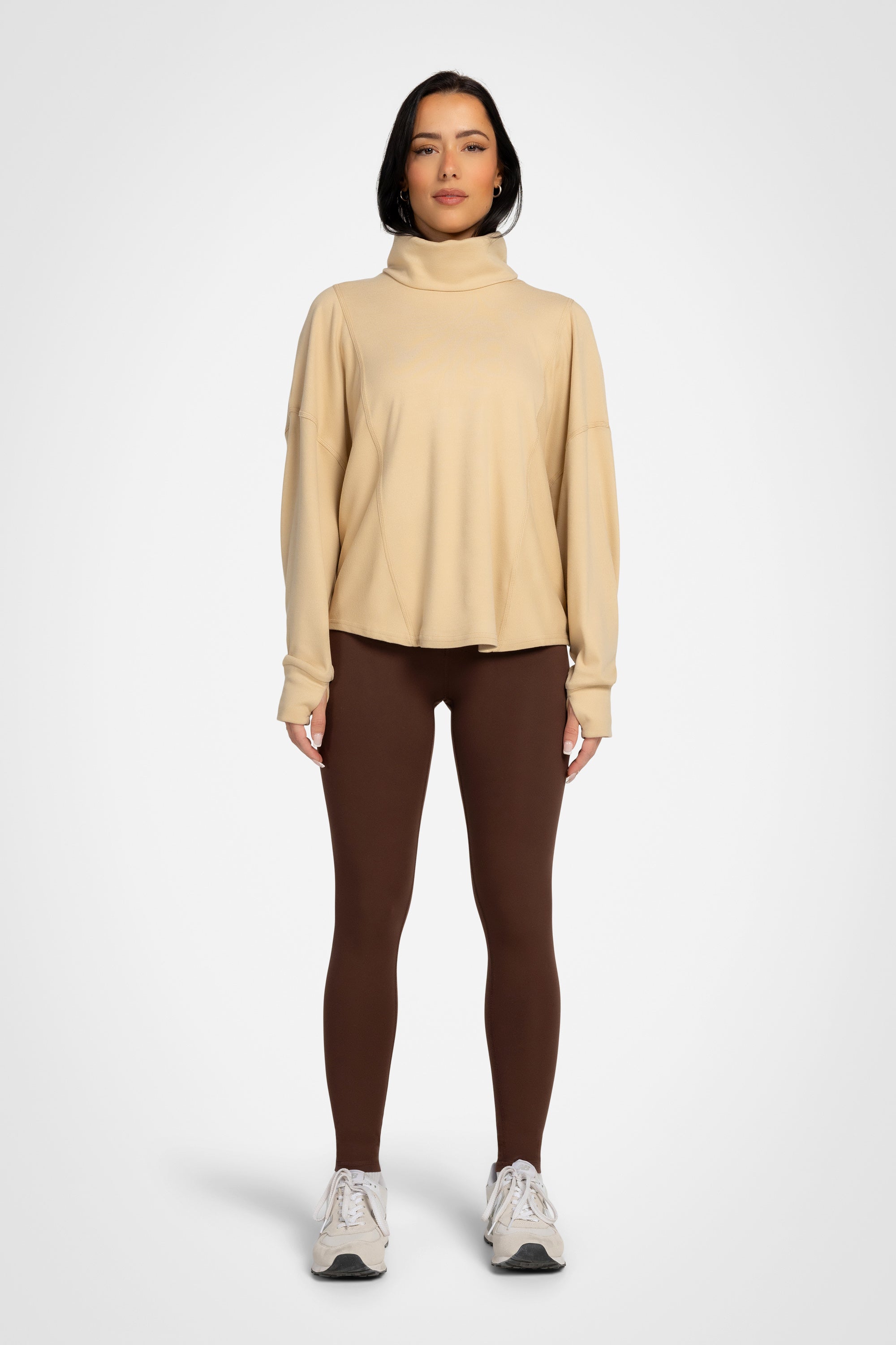 Solace Ribbed Turtleneck Top