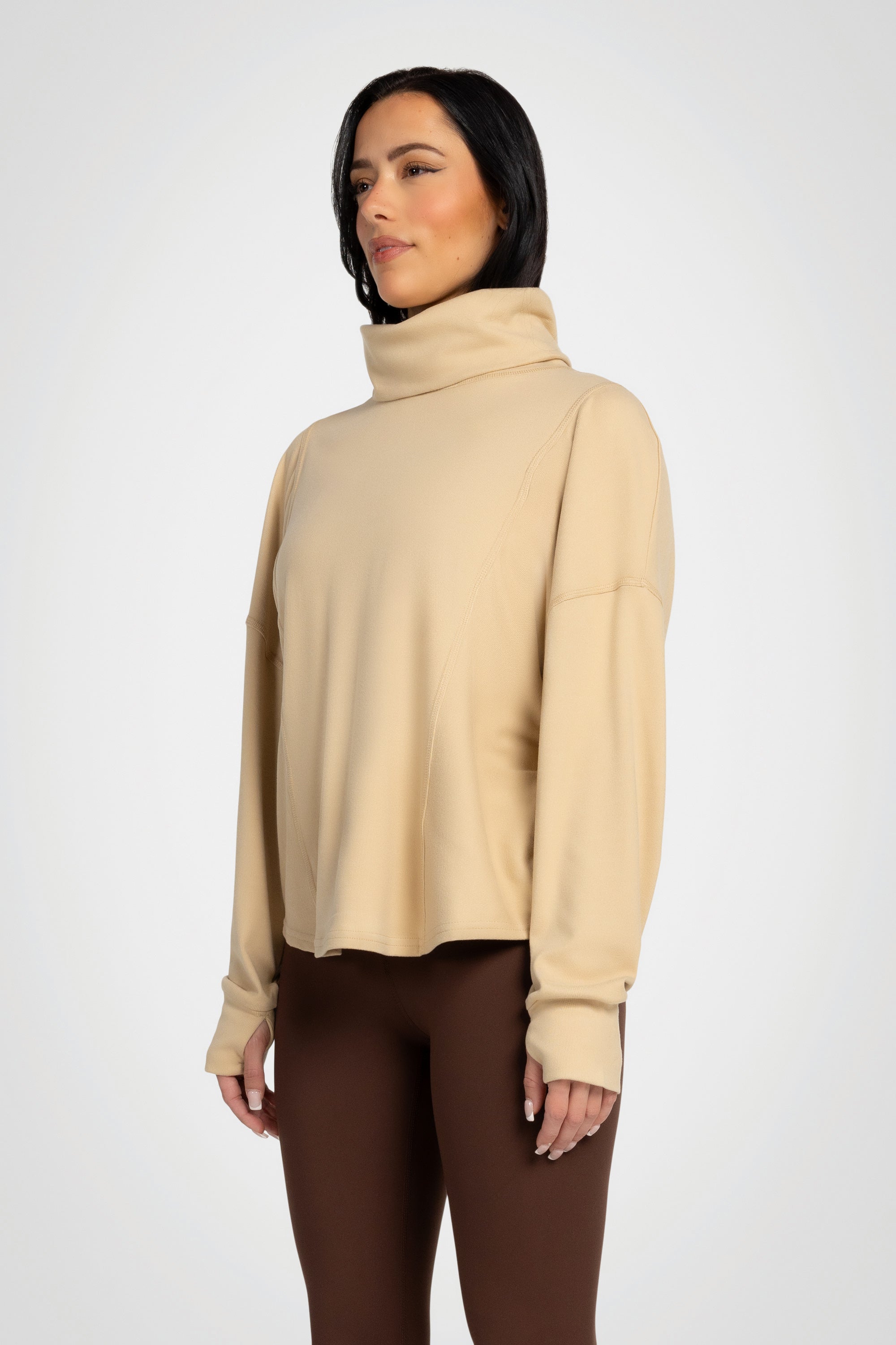 Solace Ribbed Turtleneck Top