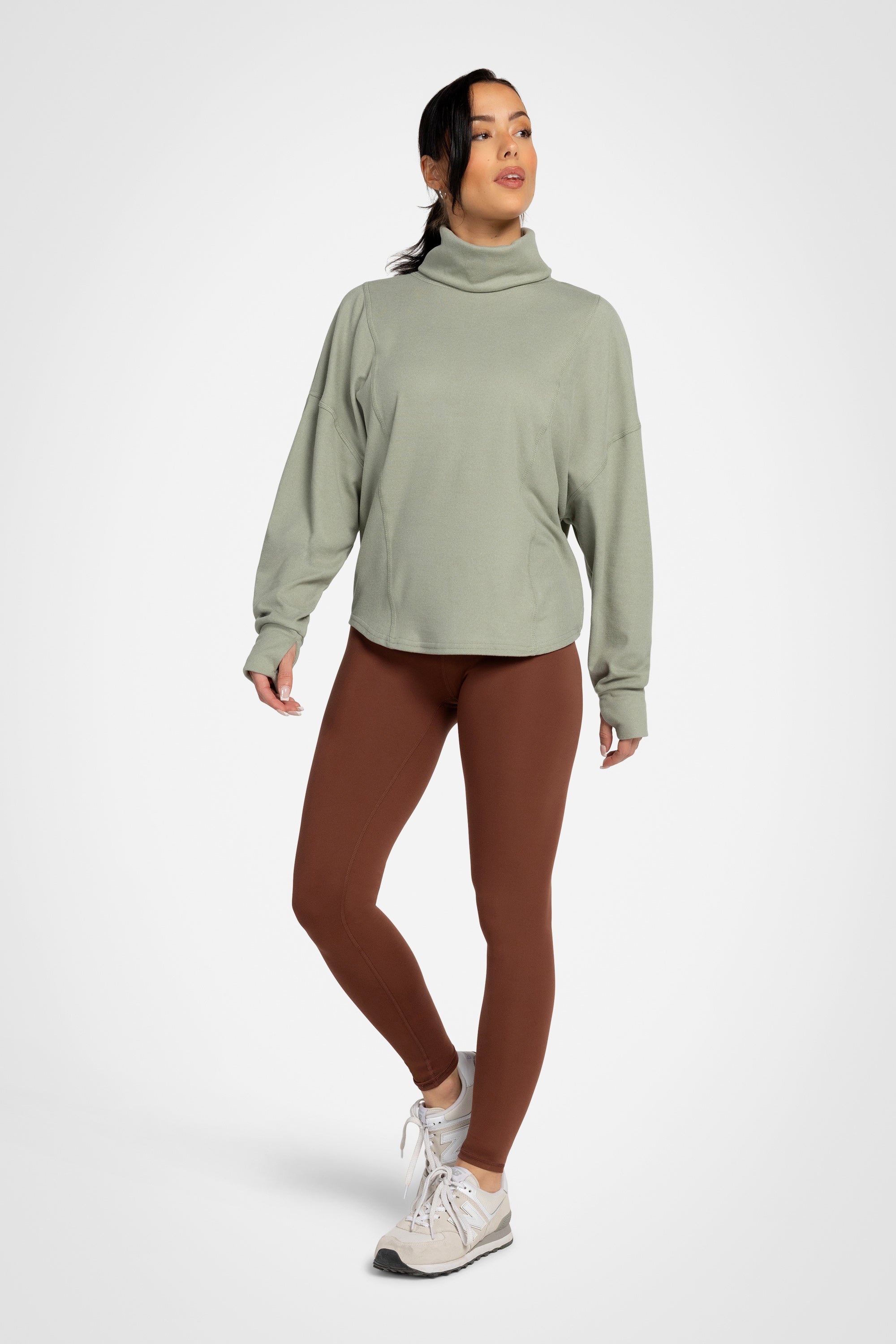 Solace Ribbed Turtleneck Top