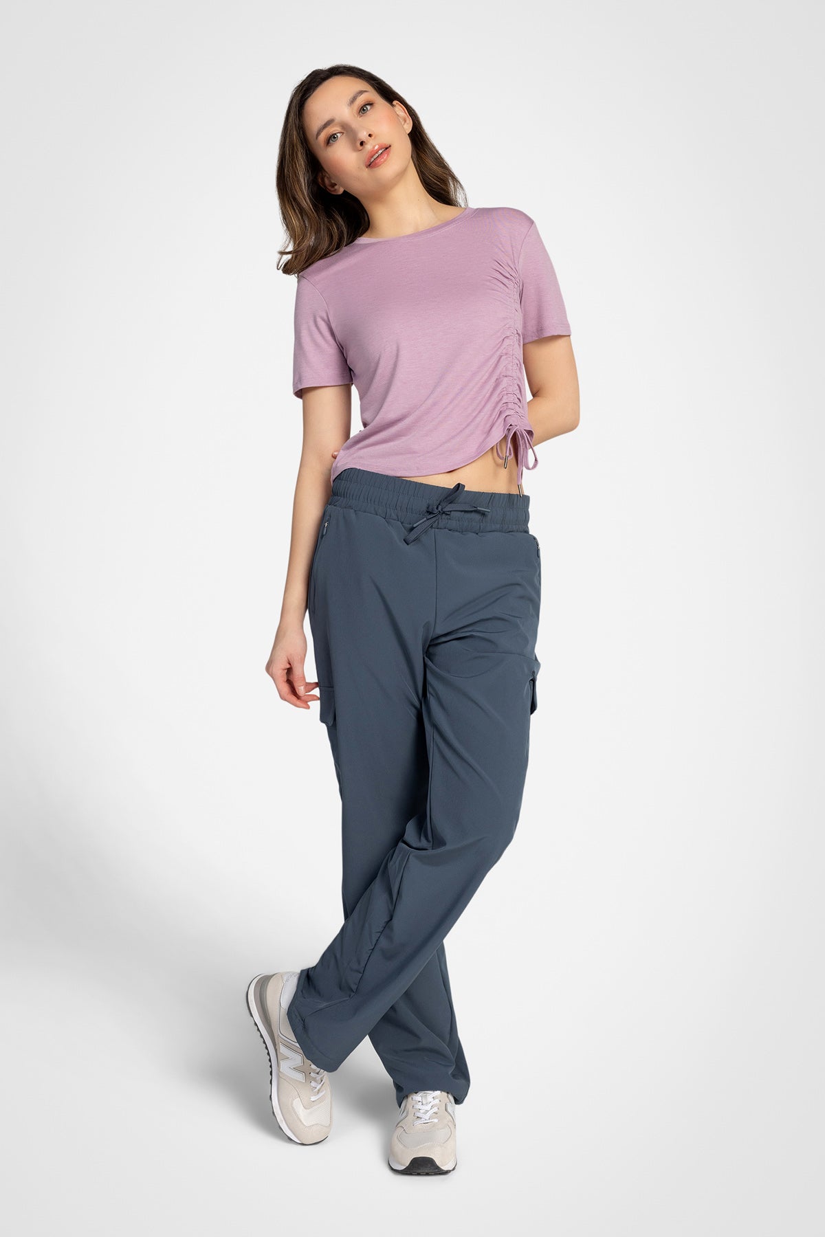 Active Ruched Short Sleeve Top