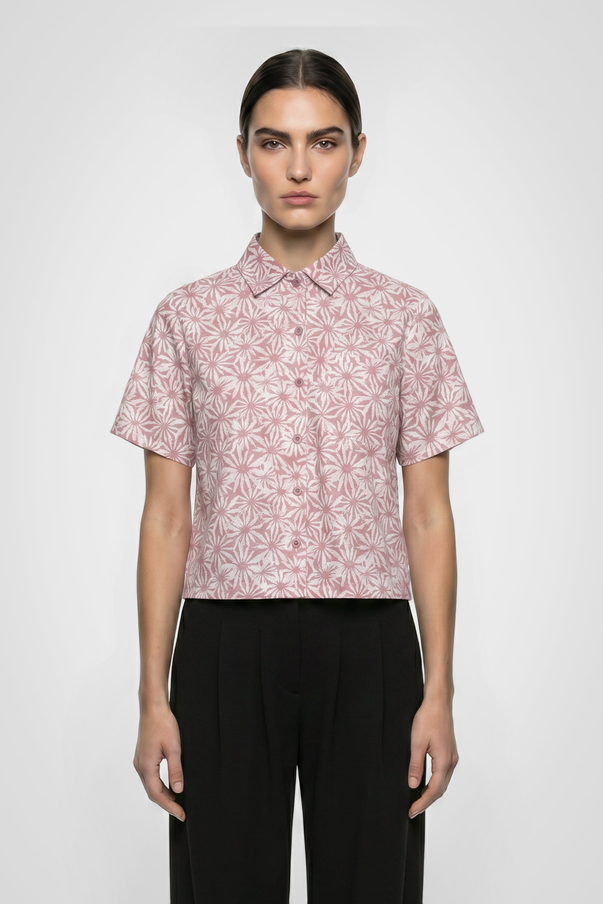 Chemise à manches courtes à imprimé Terra