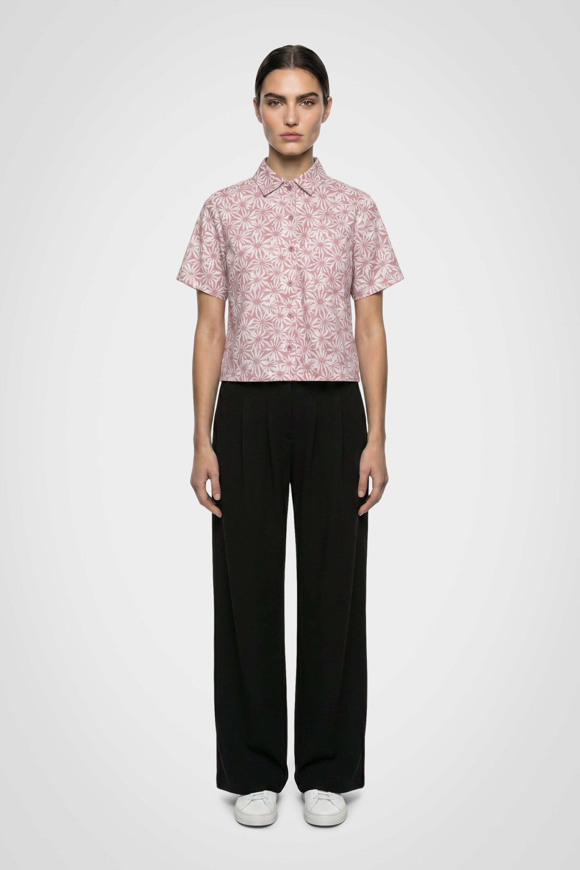 Chemise à manches courtes à imprimé Terra
