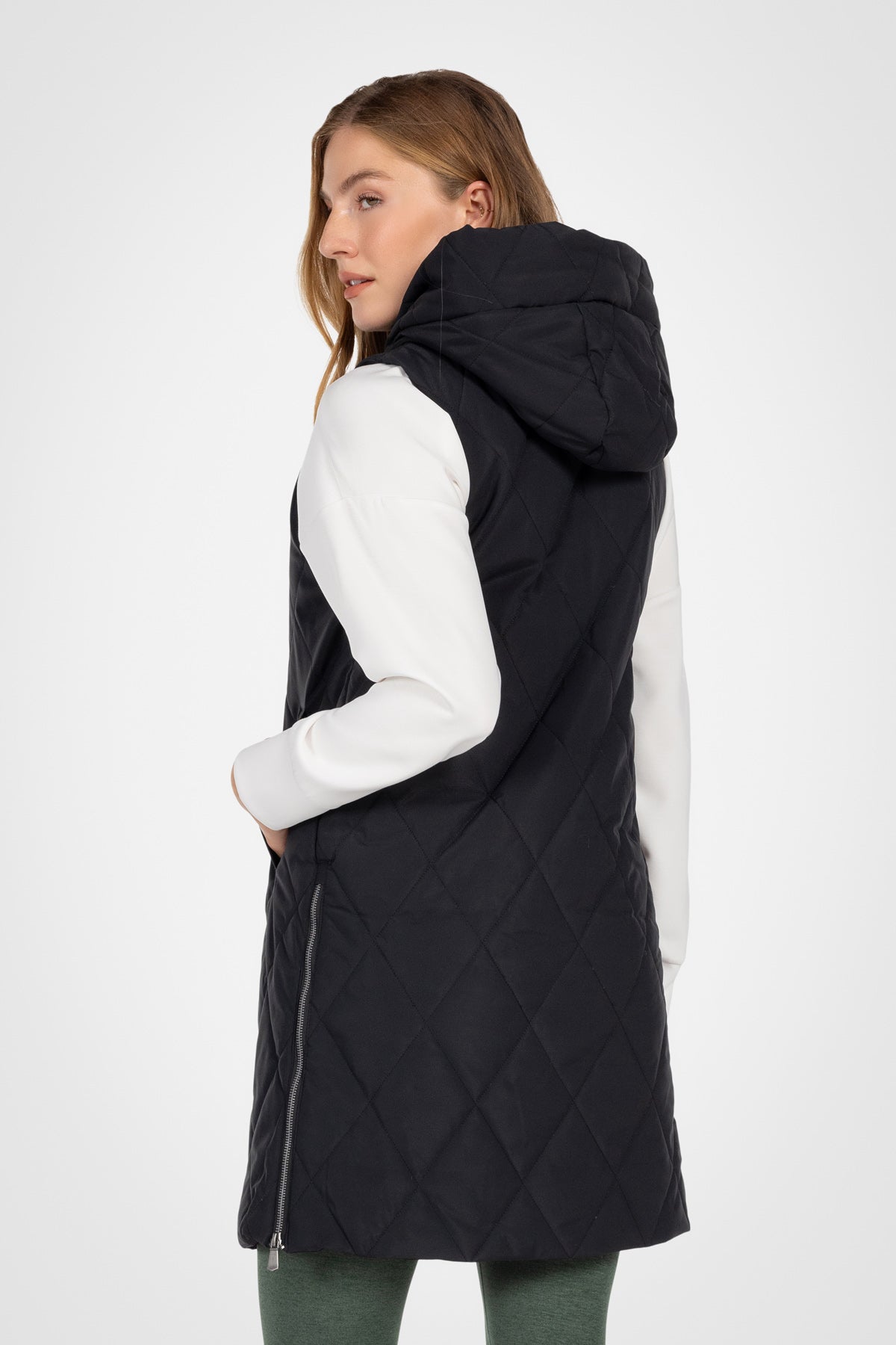 Diamond Long Puffer Vest