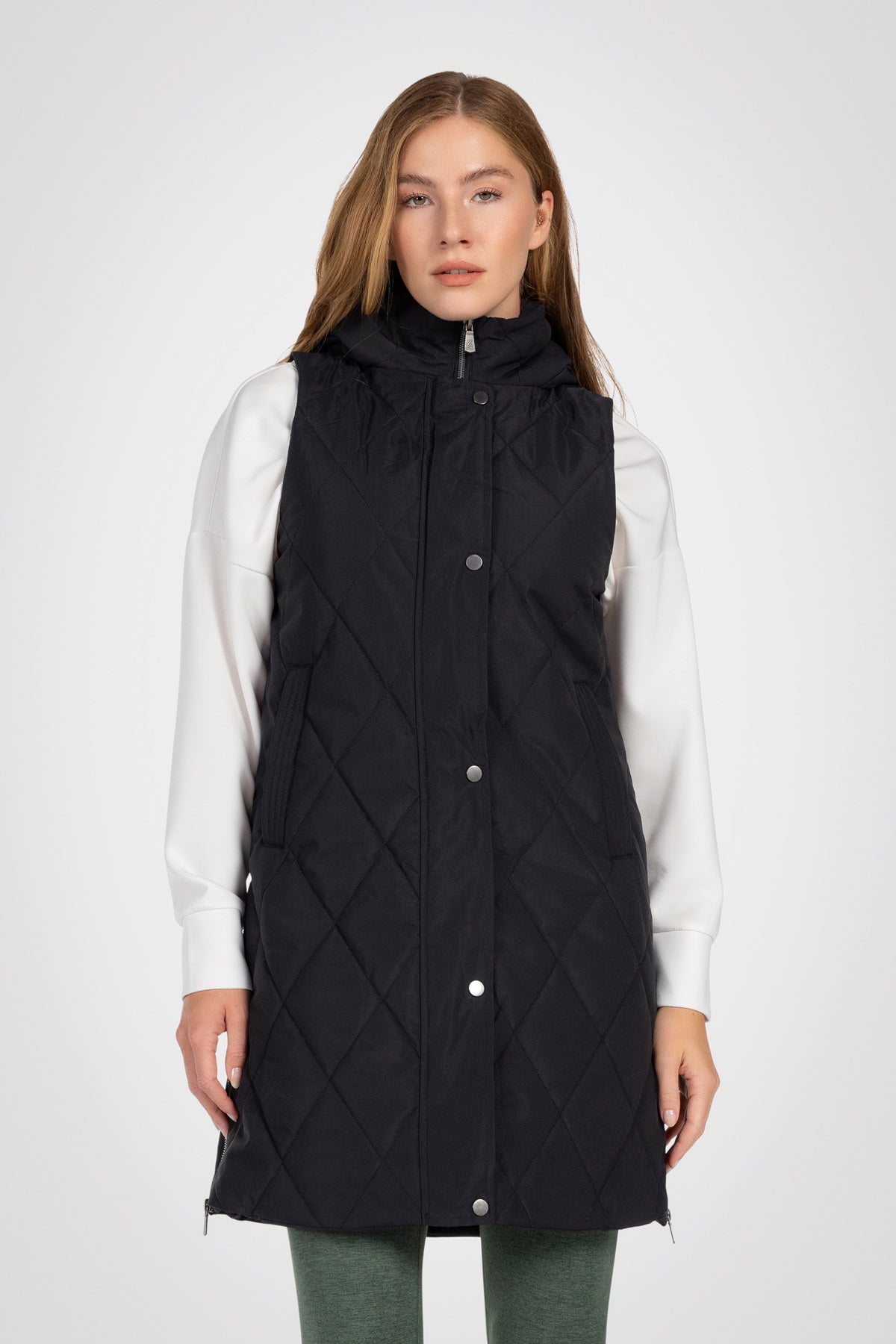 Diamond Long Puffer Vest