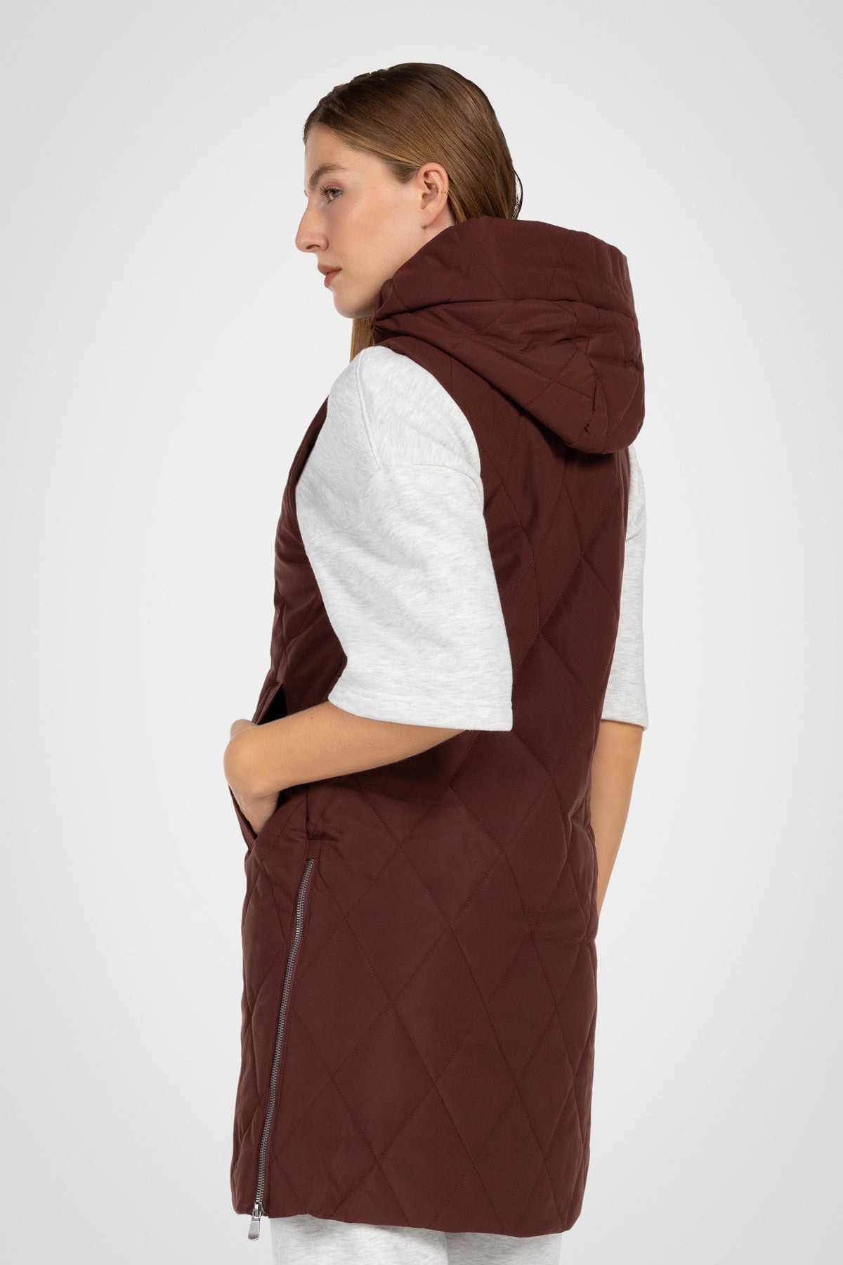 Diamond Long Puffer Vest