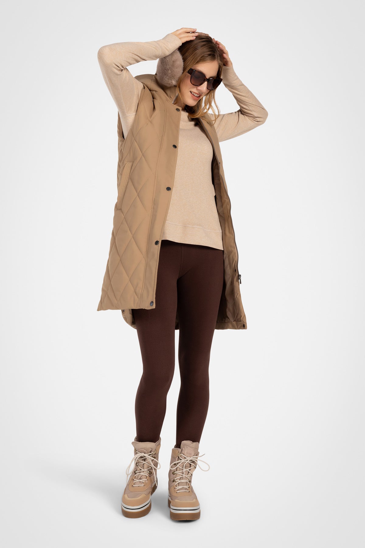 Diamond Long Puffer Vest