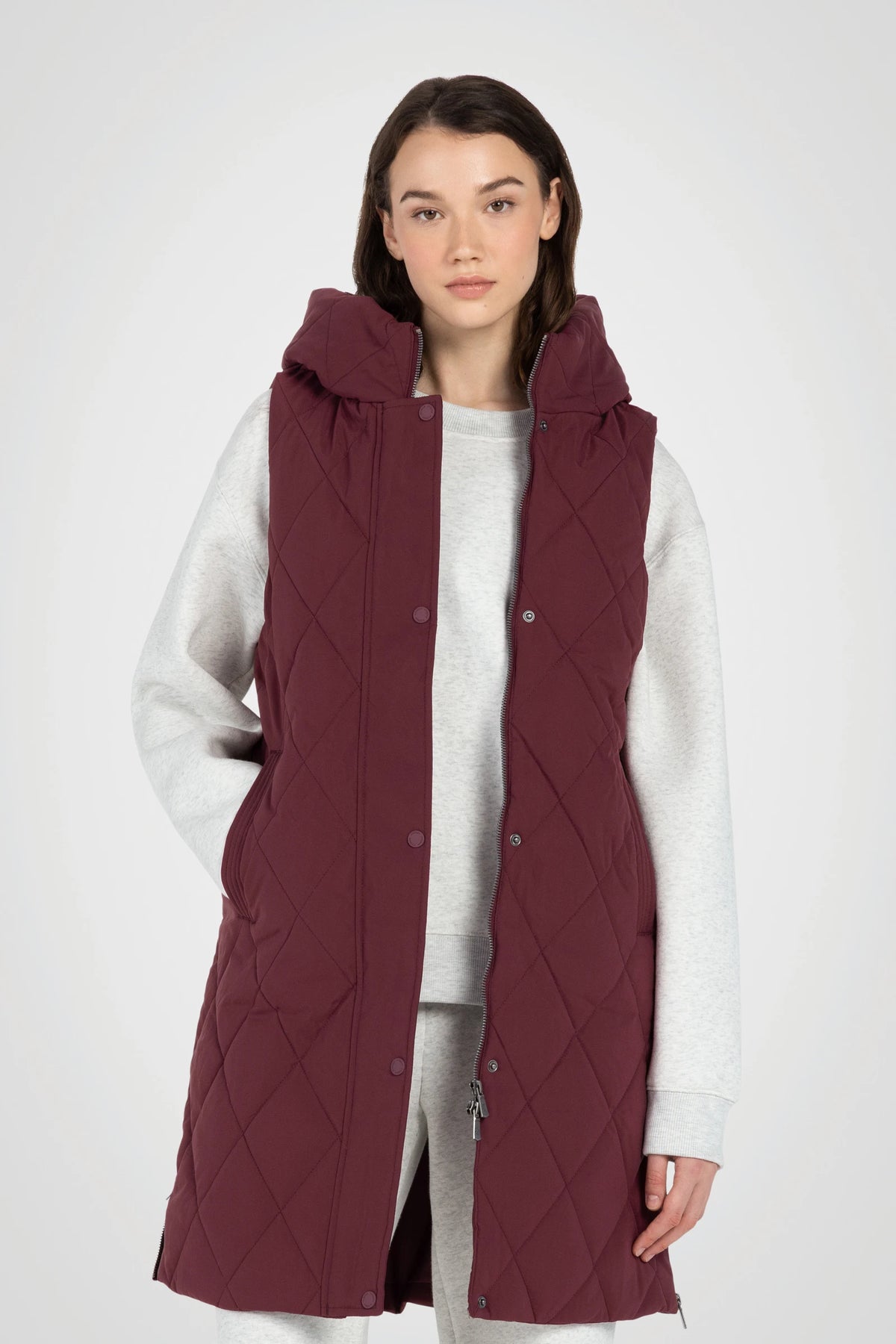 Diamond Long Puffer Vest
