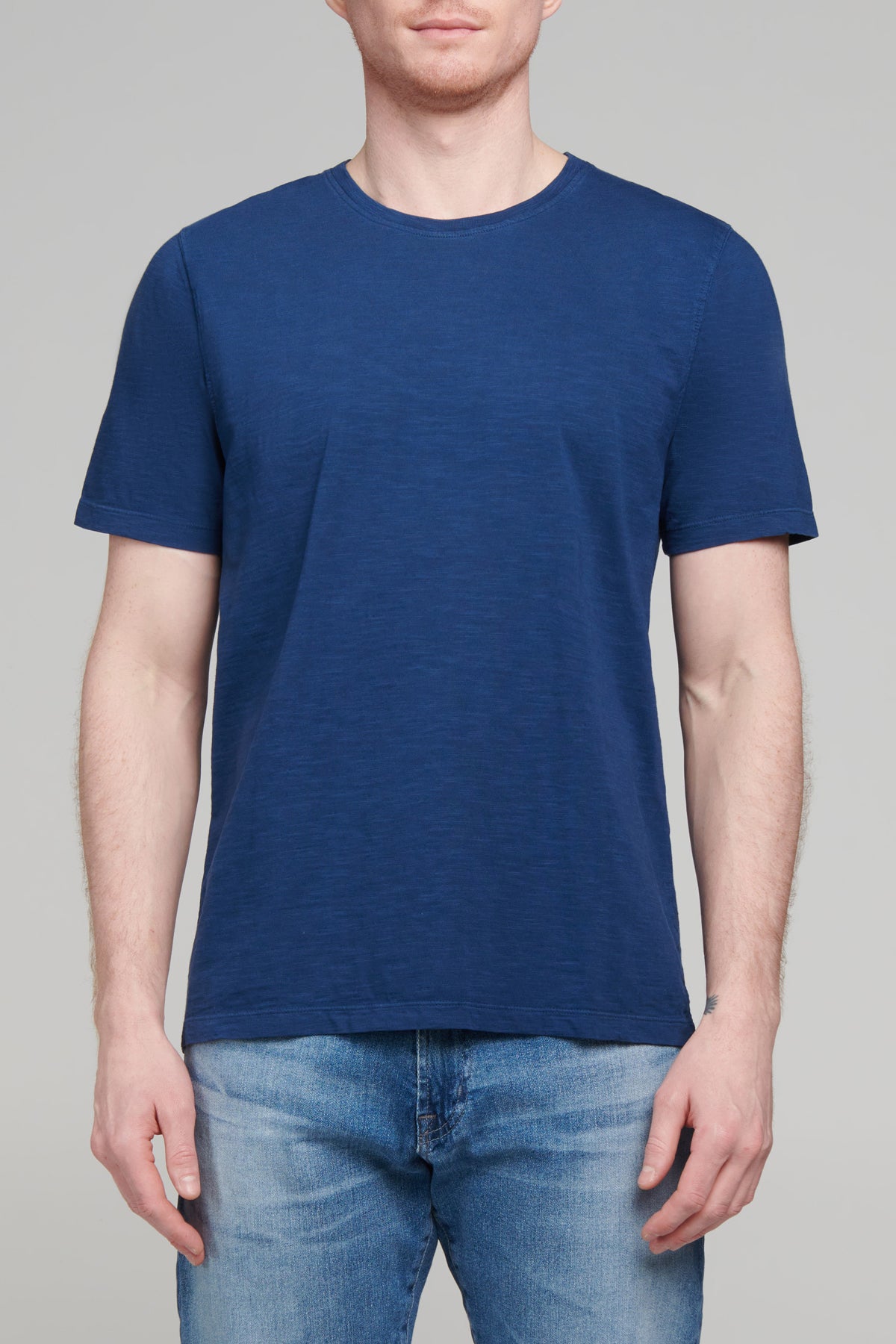 Slub Jersey Crew Neck T Shirt