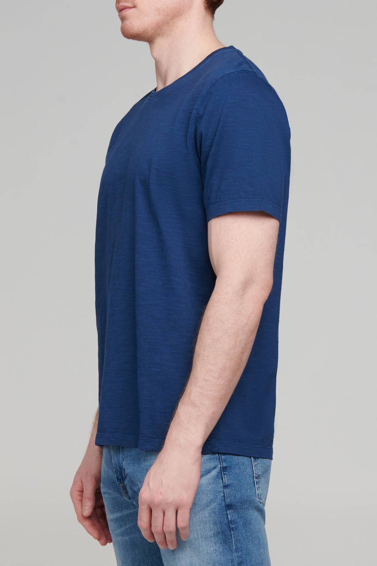 Slub Jersey Crew Neck T Shirt