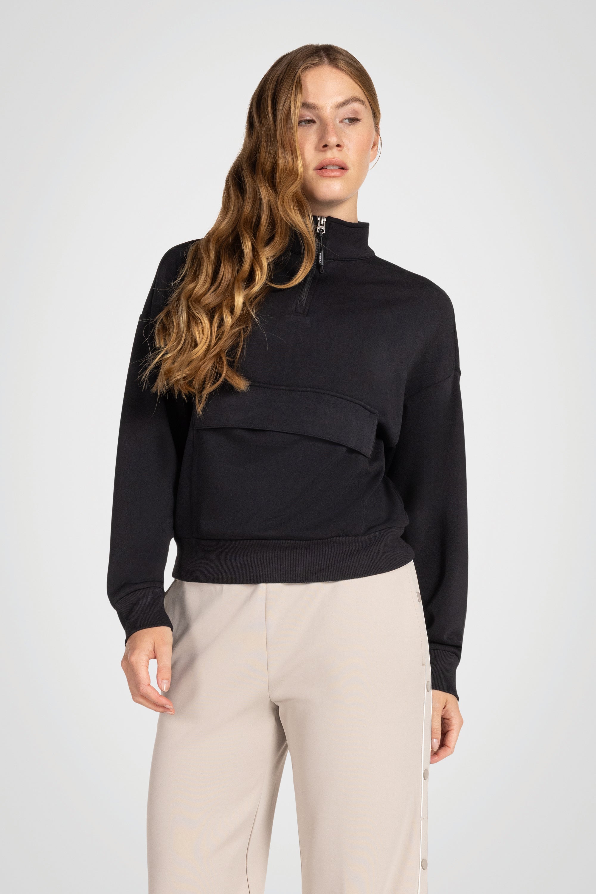 Sanded Modal Mock Neck Pullover