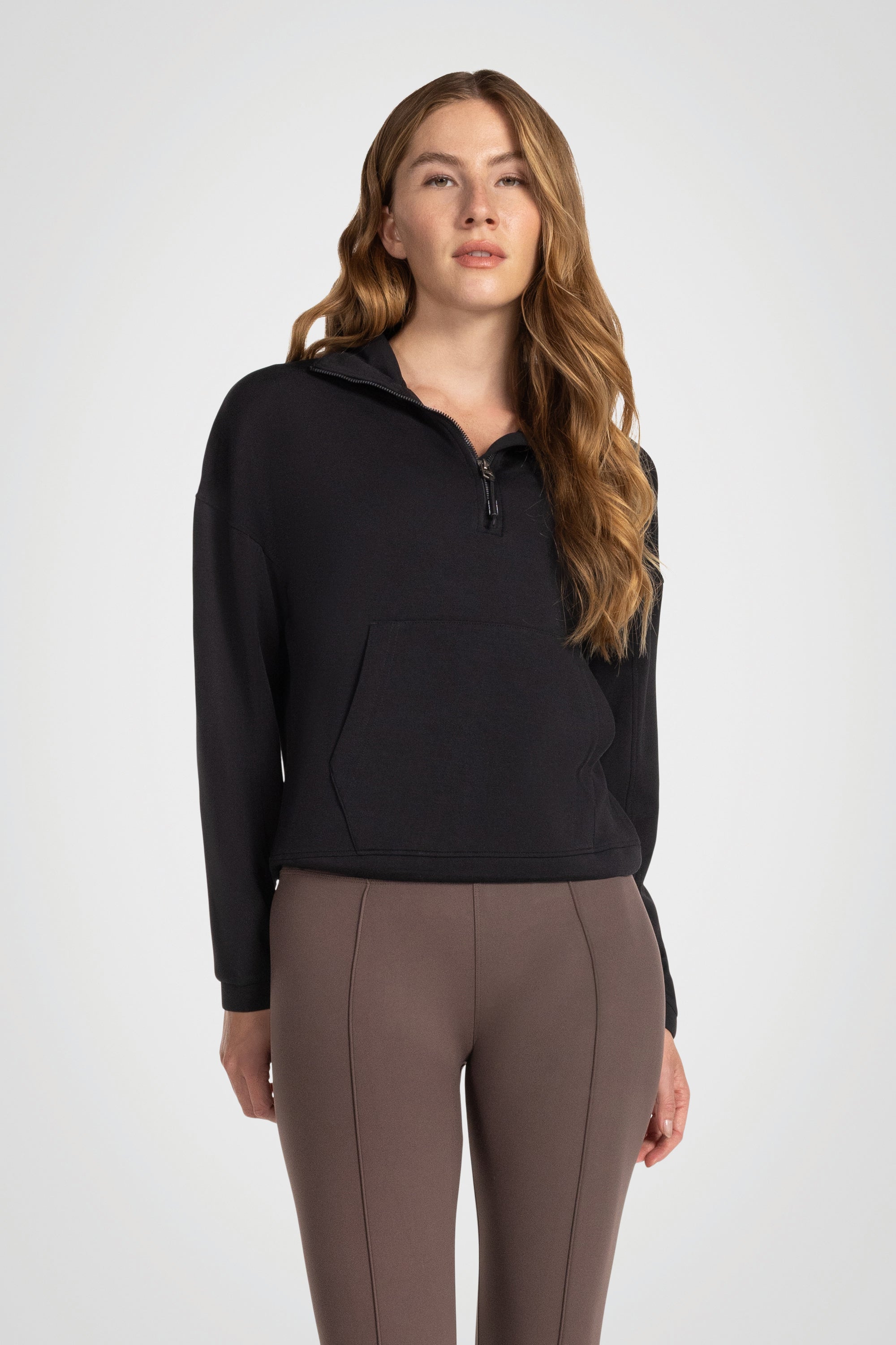 Pull à col montant en modal élastique