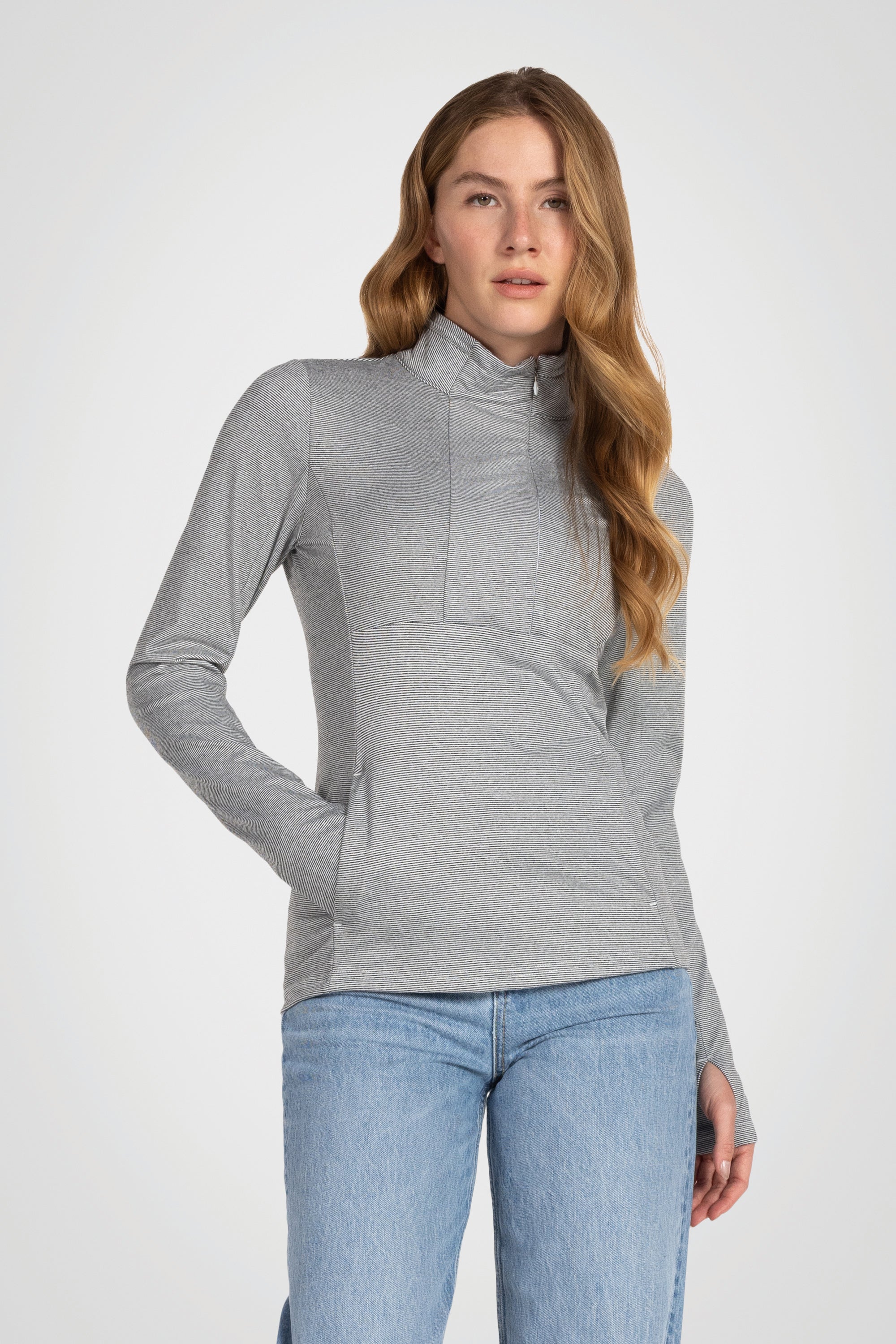 Stealth Zip Mock Top