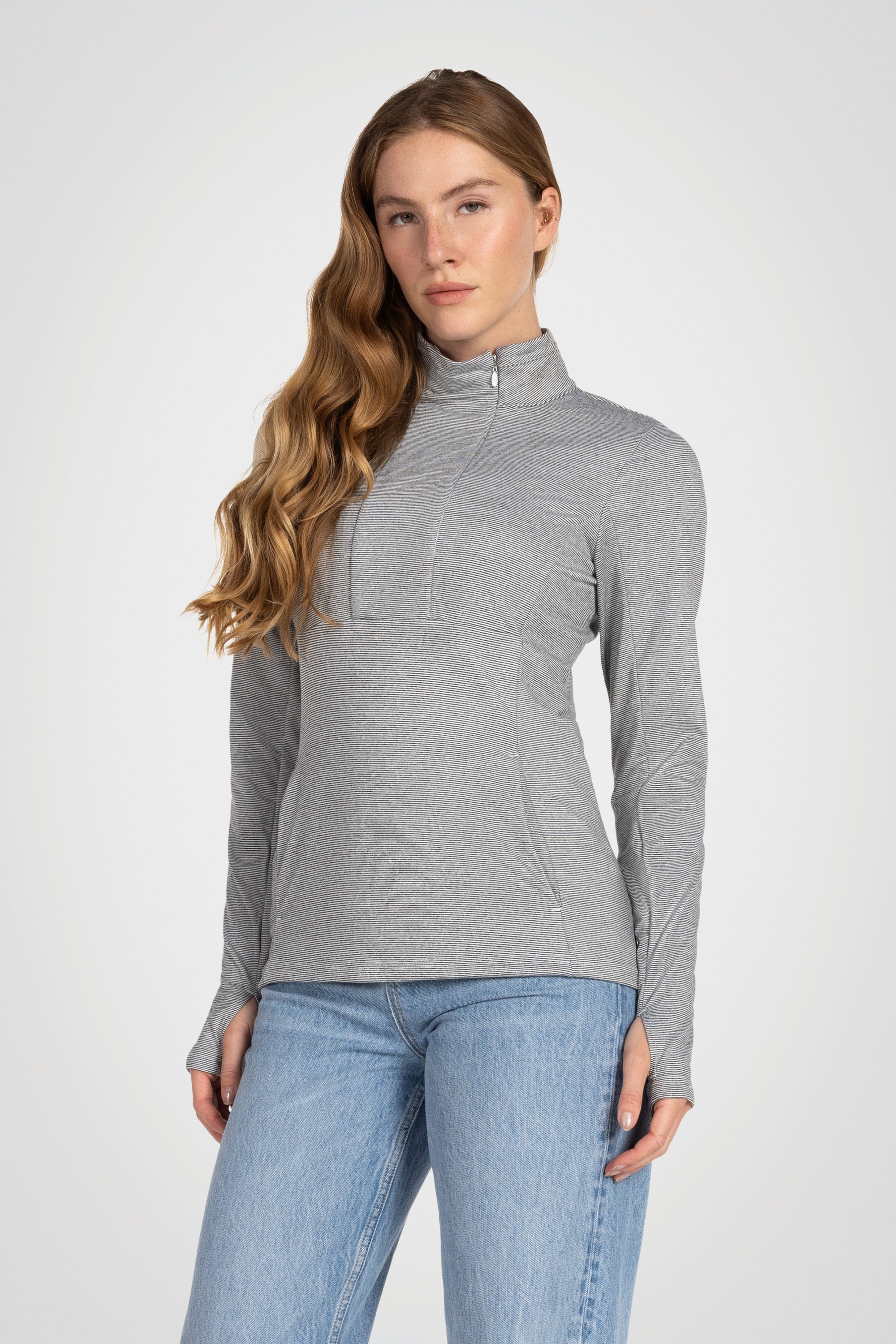 Stealth Zip Mock Top