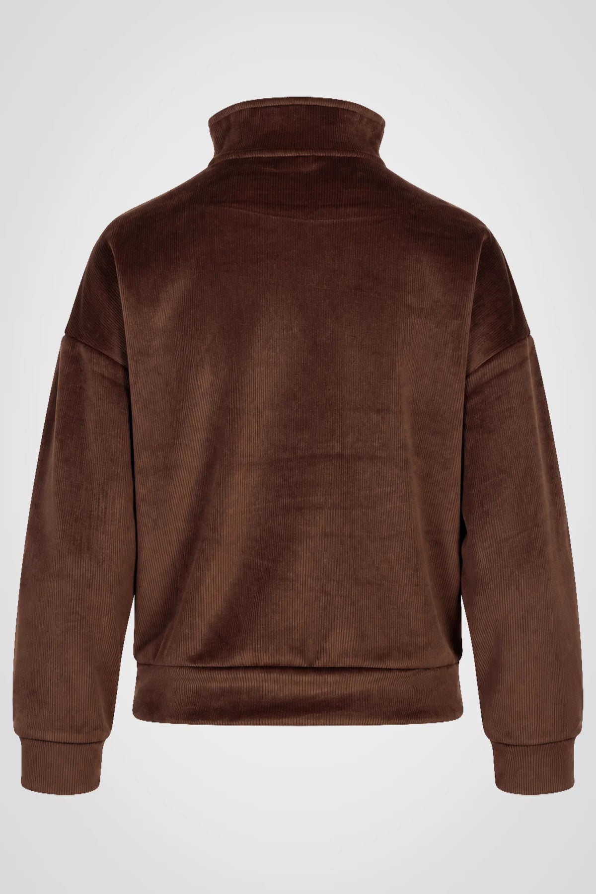 Avelisse Rib Velour Quarter-Zip Pullover