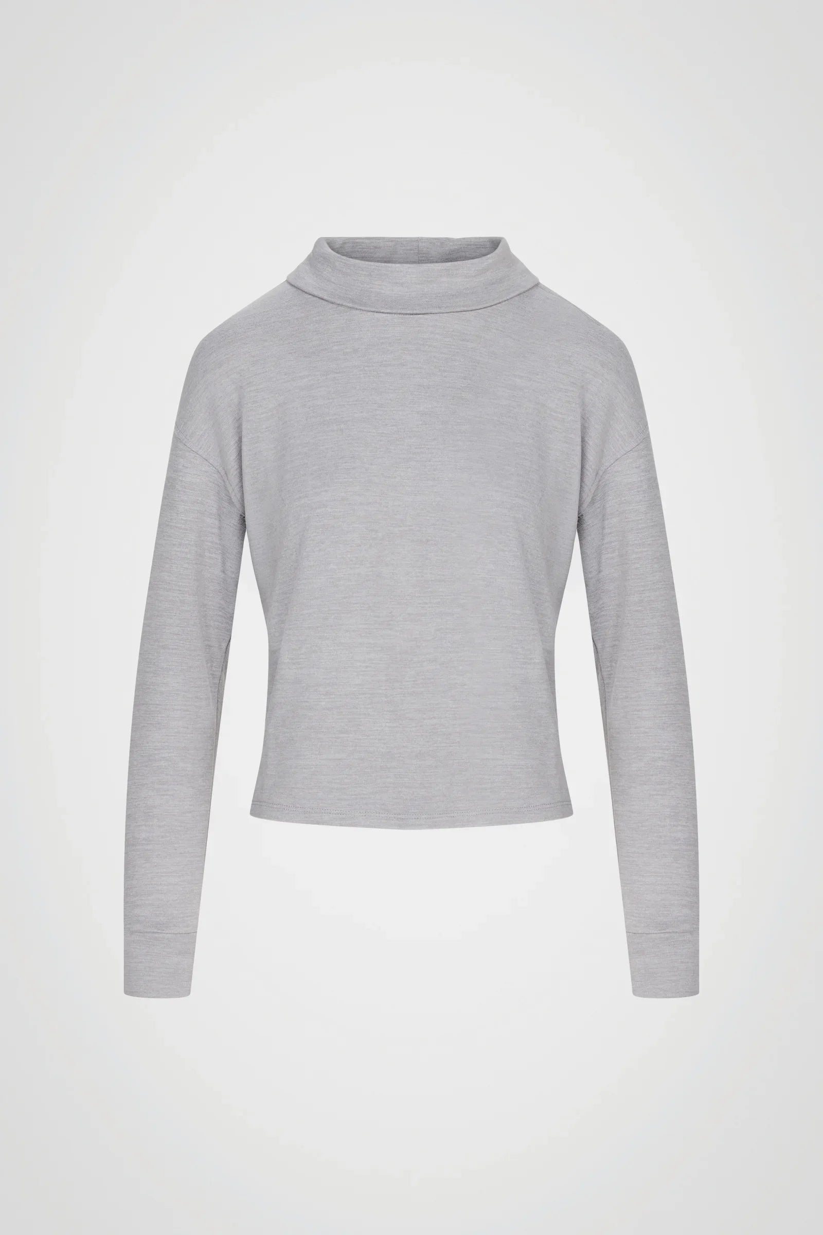 CloudSoft Hi-Low Mock Neck Pullover