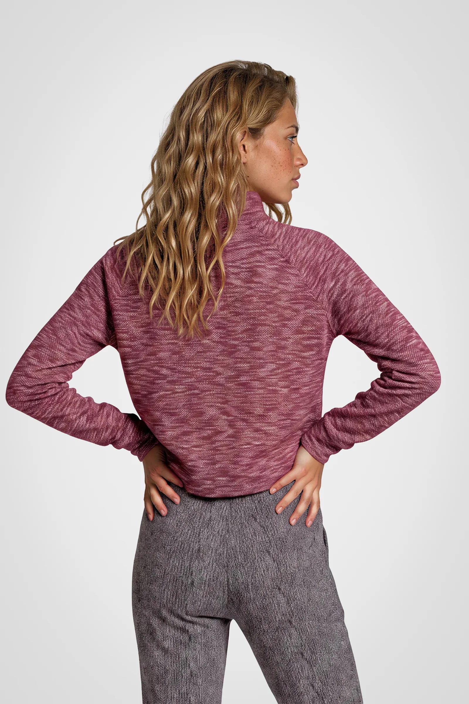 Cozy Jacquard Funnel Neck Pullover