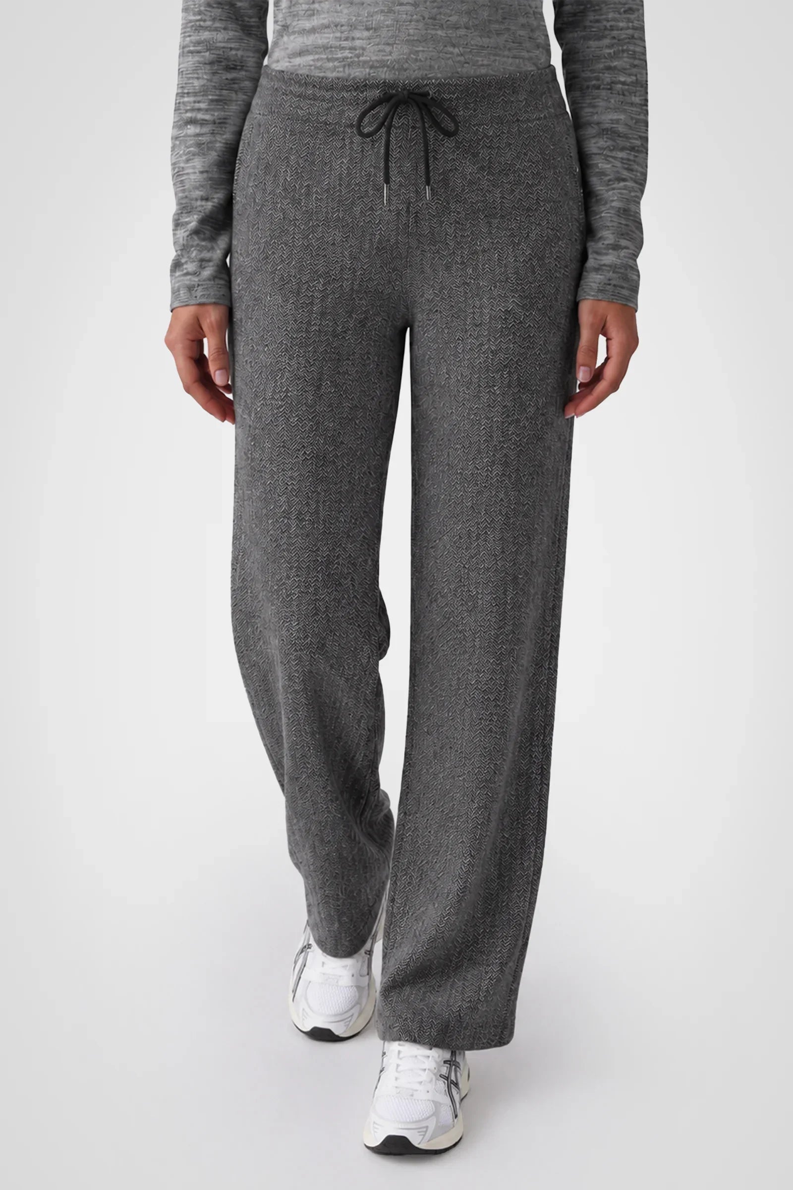 Cozy Herringbone Wide Leg Pant