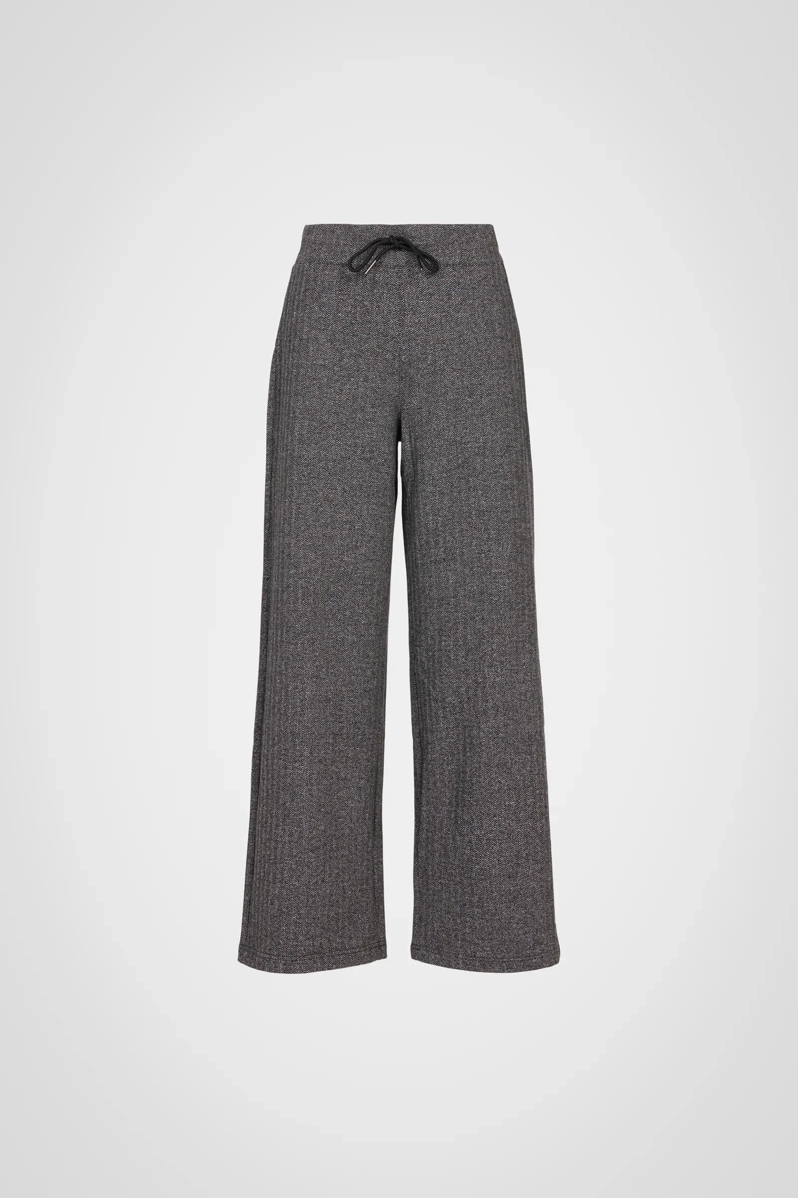 Cozy Herringbone Wide Leg Pant