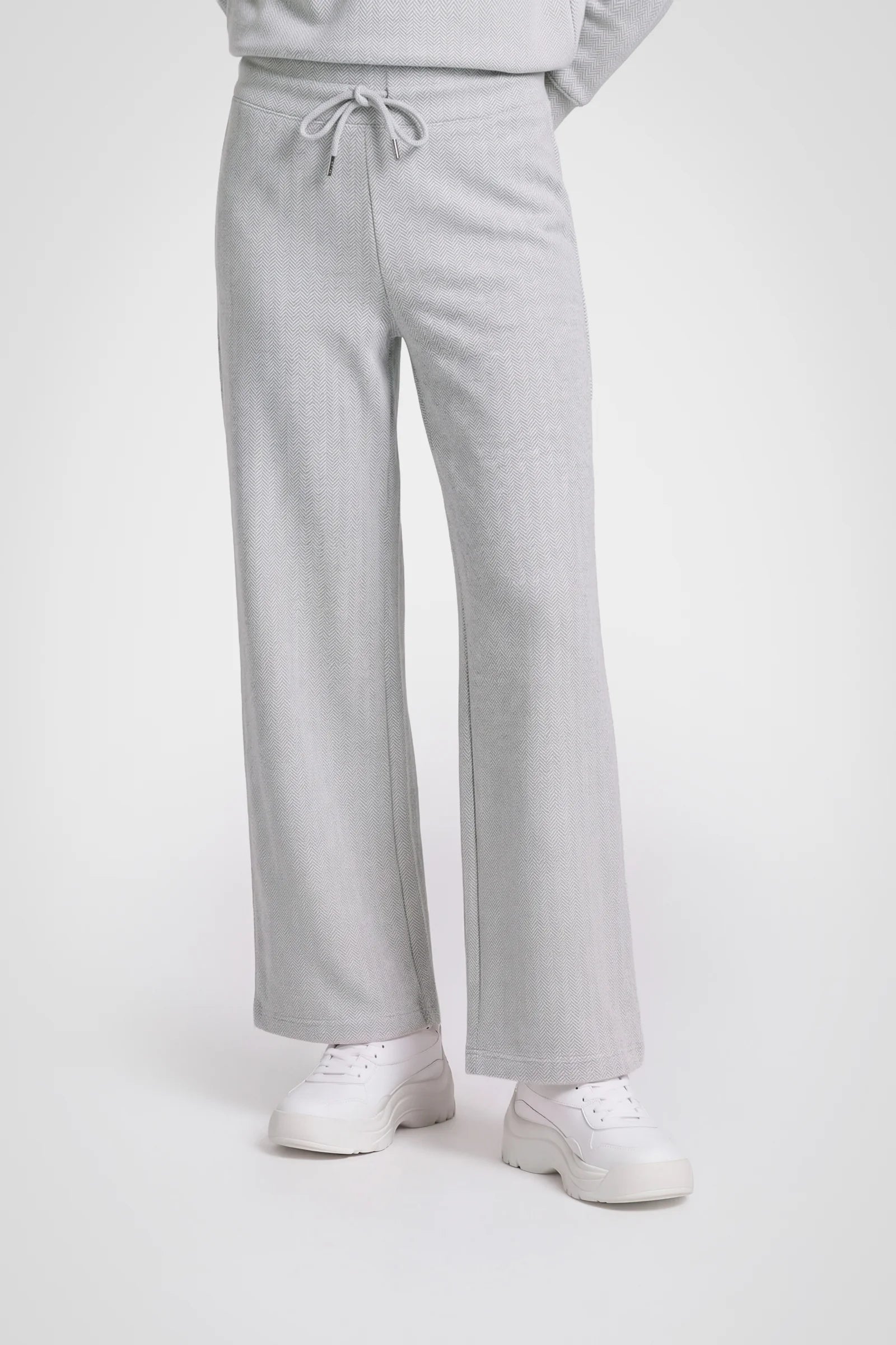 Cozy Herringbone Wide Leg Pant