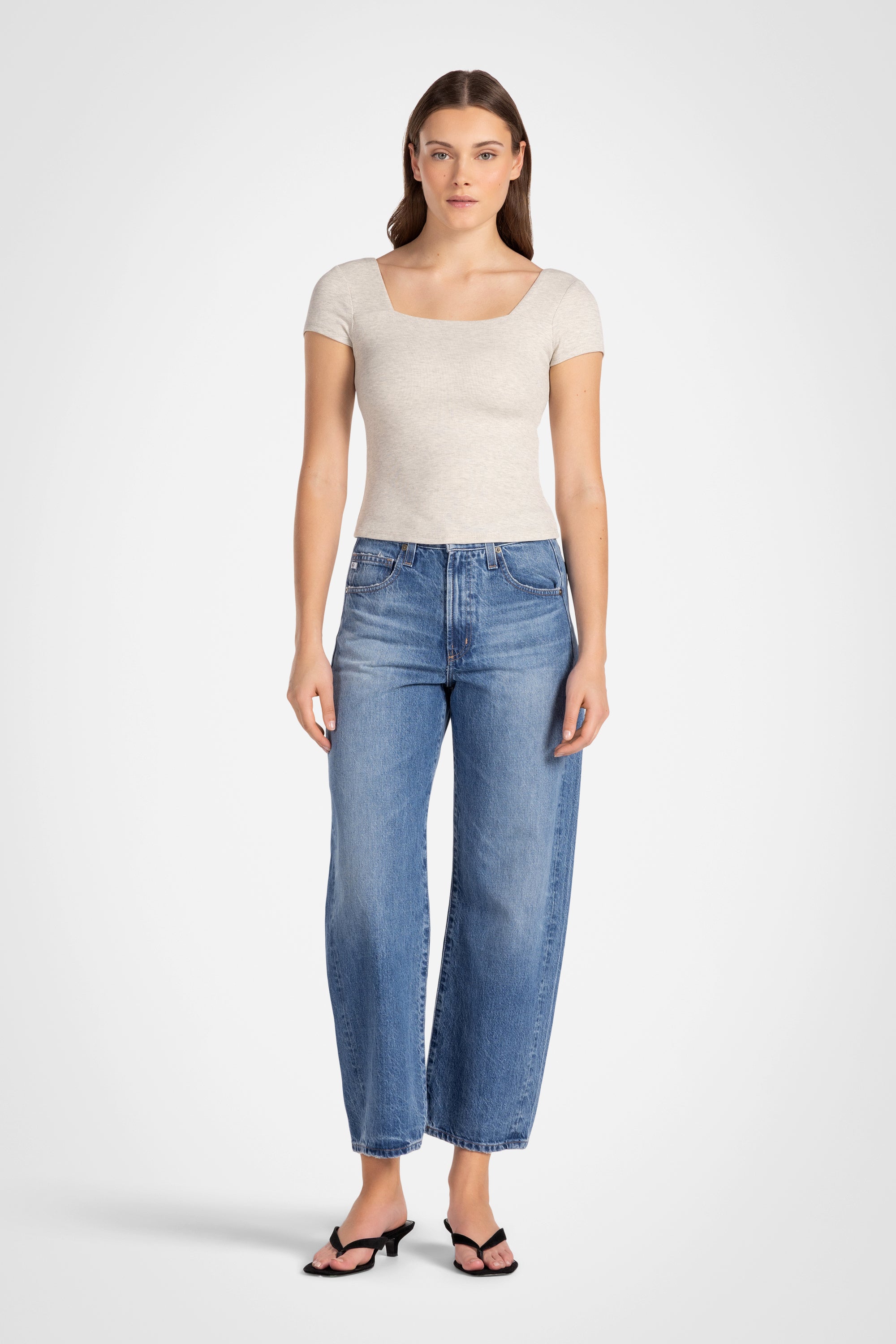 Contour Square Neck Rib Top