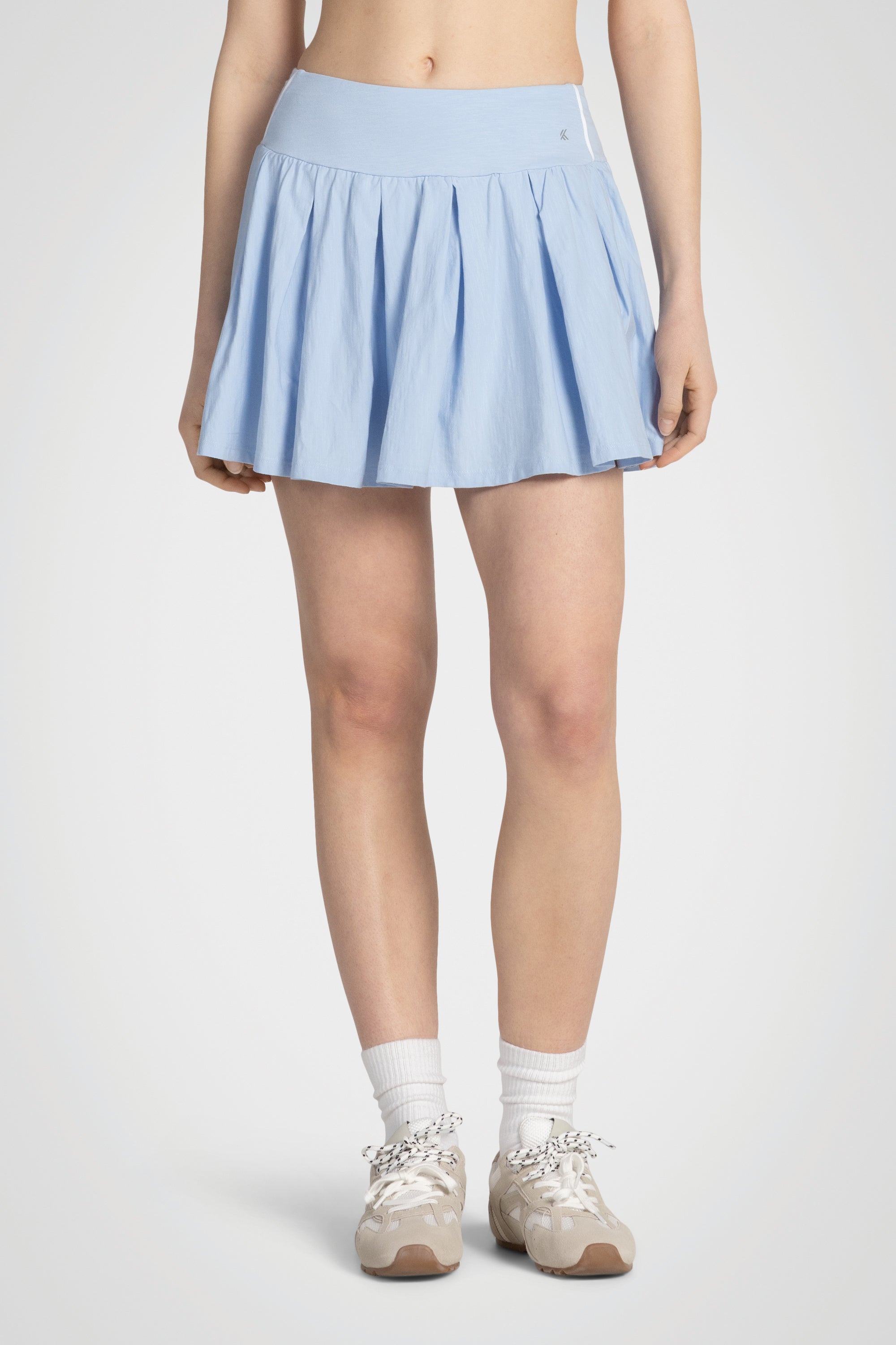 Jupe-short plissée en coton flammé AeroLine