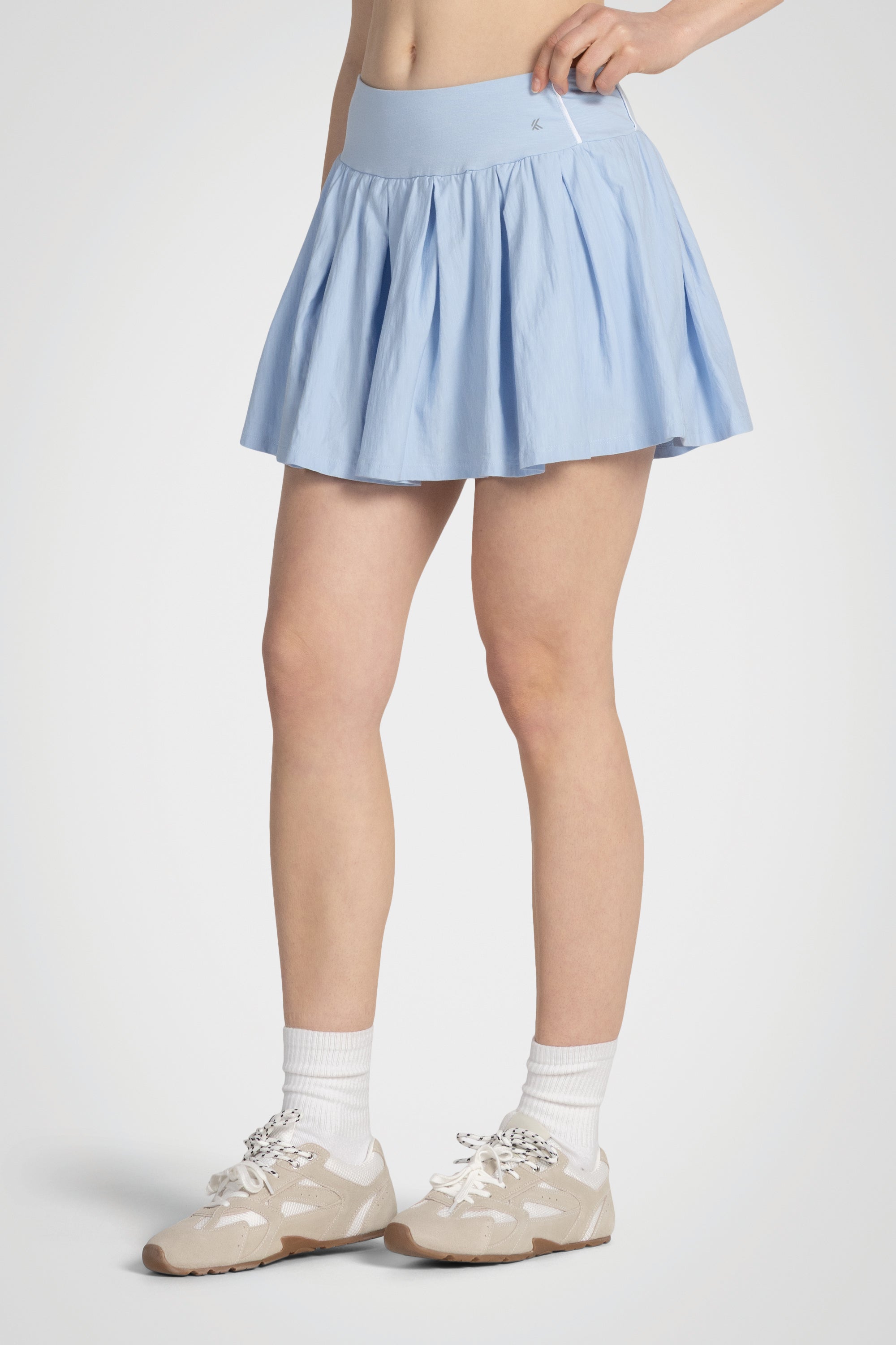 Jupe-short plissée en coton flammé AeroLine