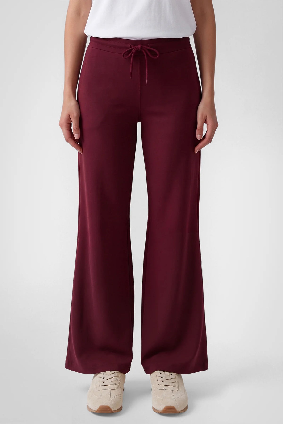 Aerelle Moss Jersey Wide-Leg Pants