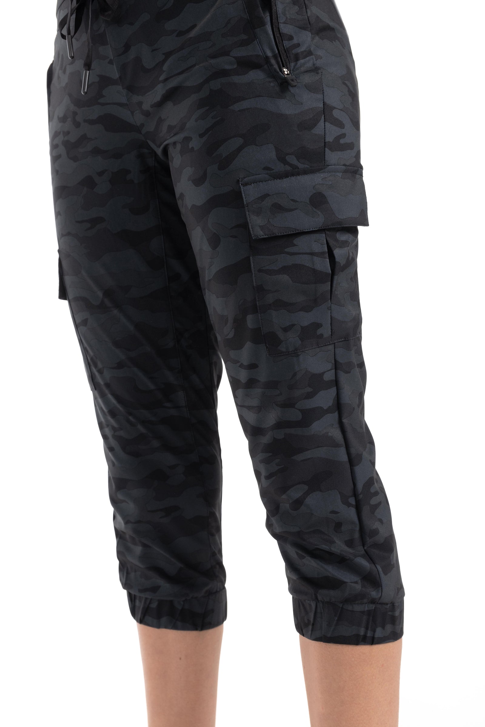 Jogging cargo court tissé