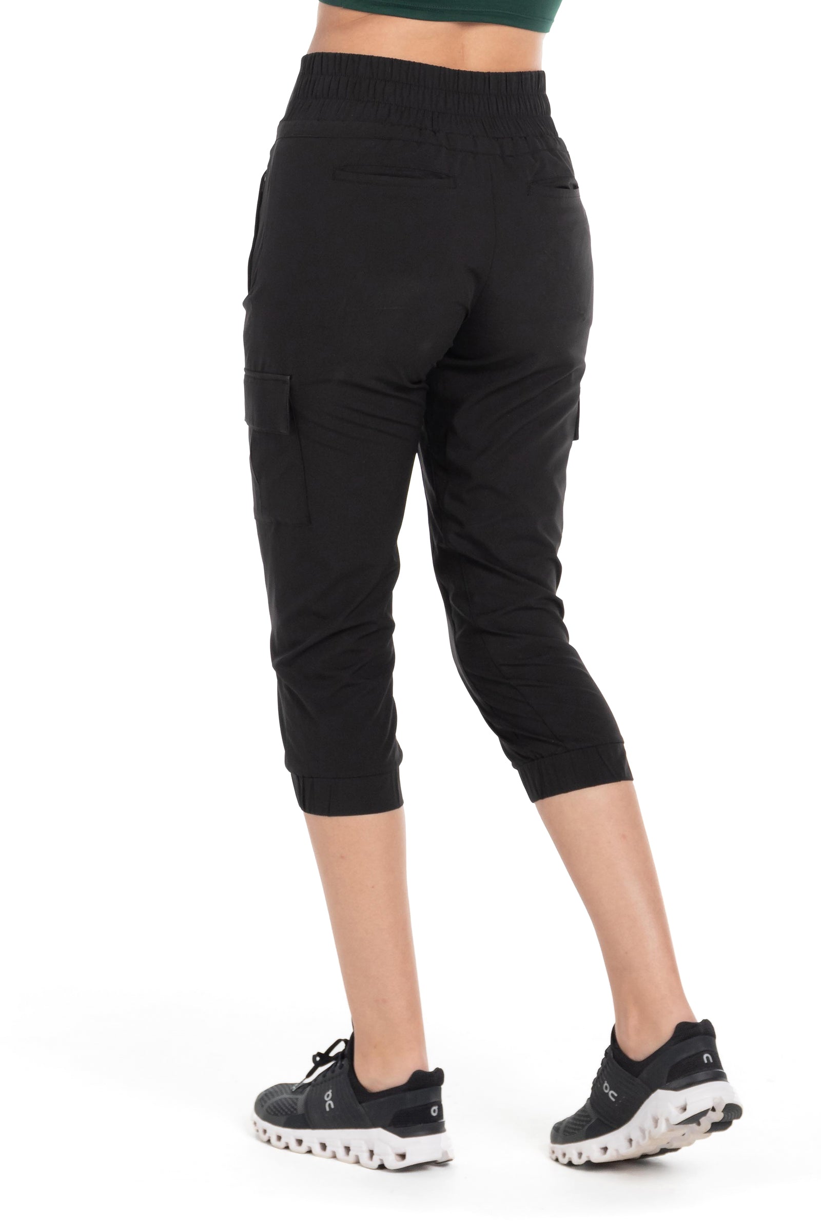 Jogging cargo court tissé