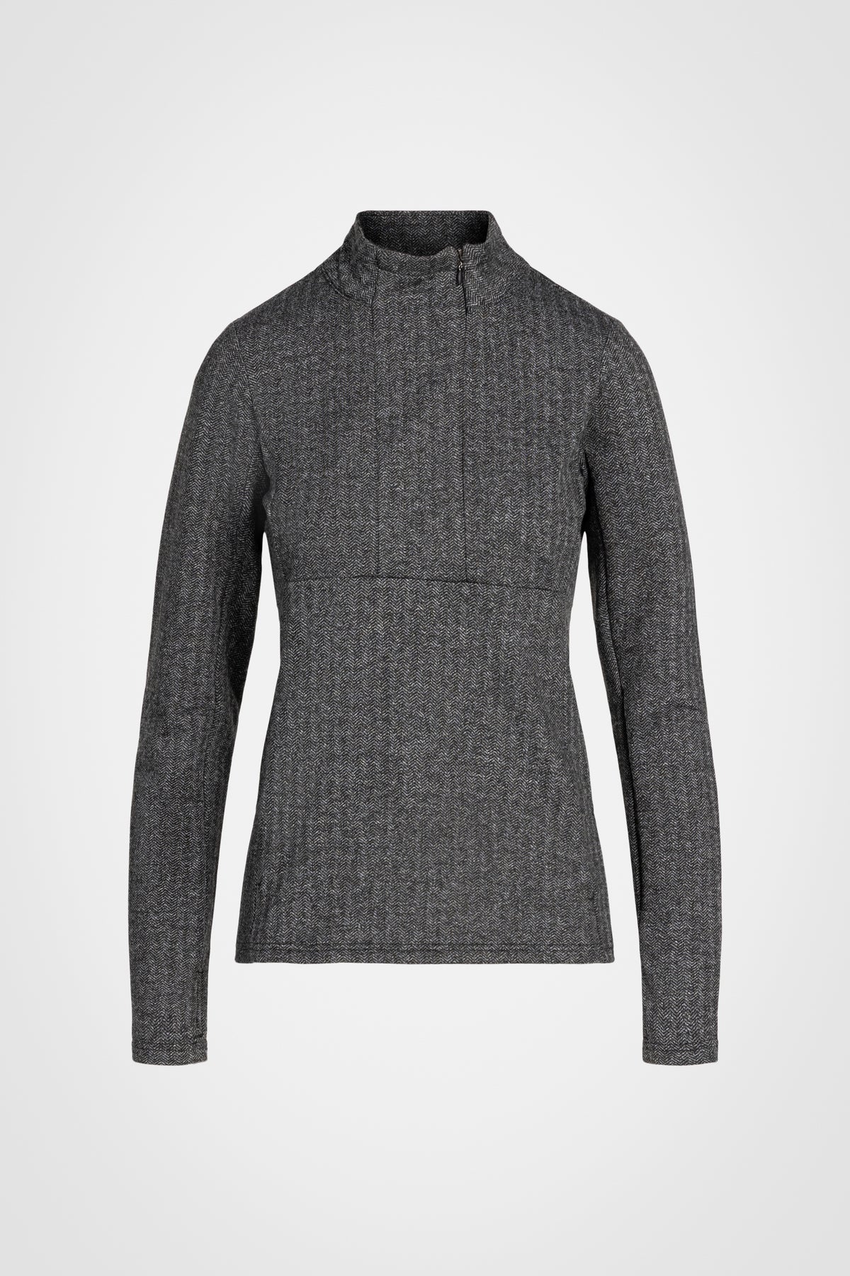 Mock Neck Half-Zip Long Sleeve Top