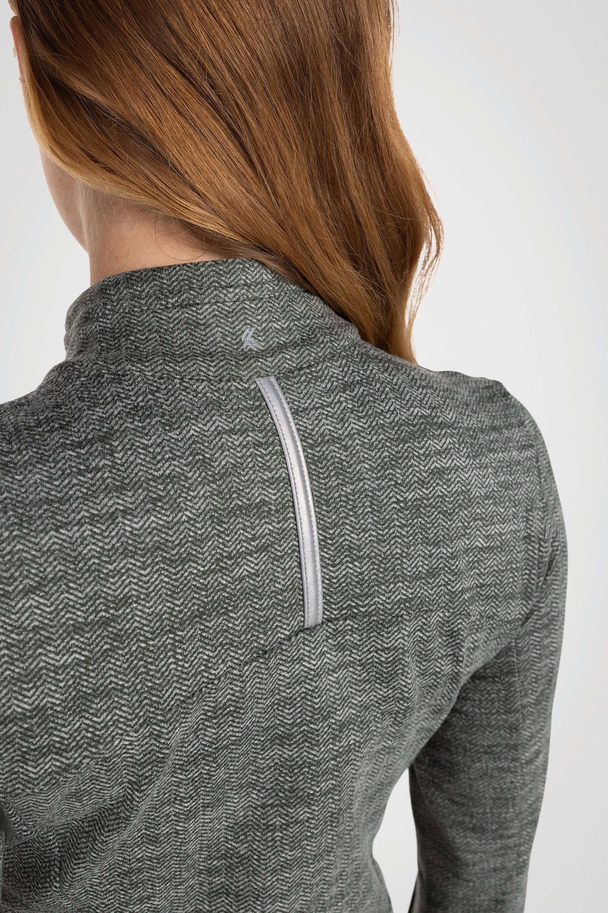 Mock Neck Half-Zip Long Sleeve Top