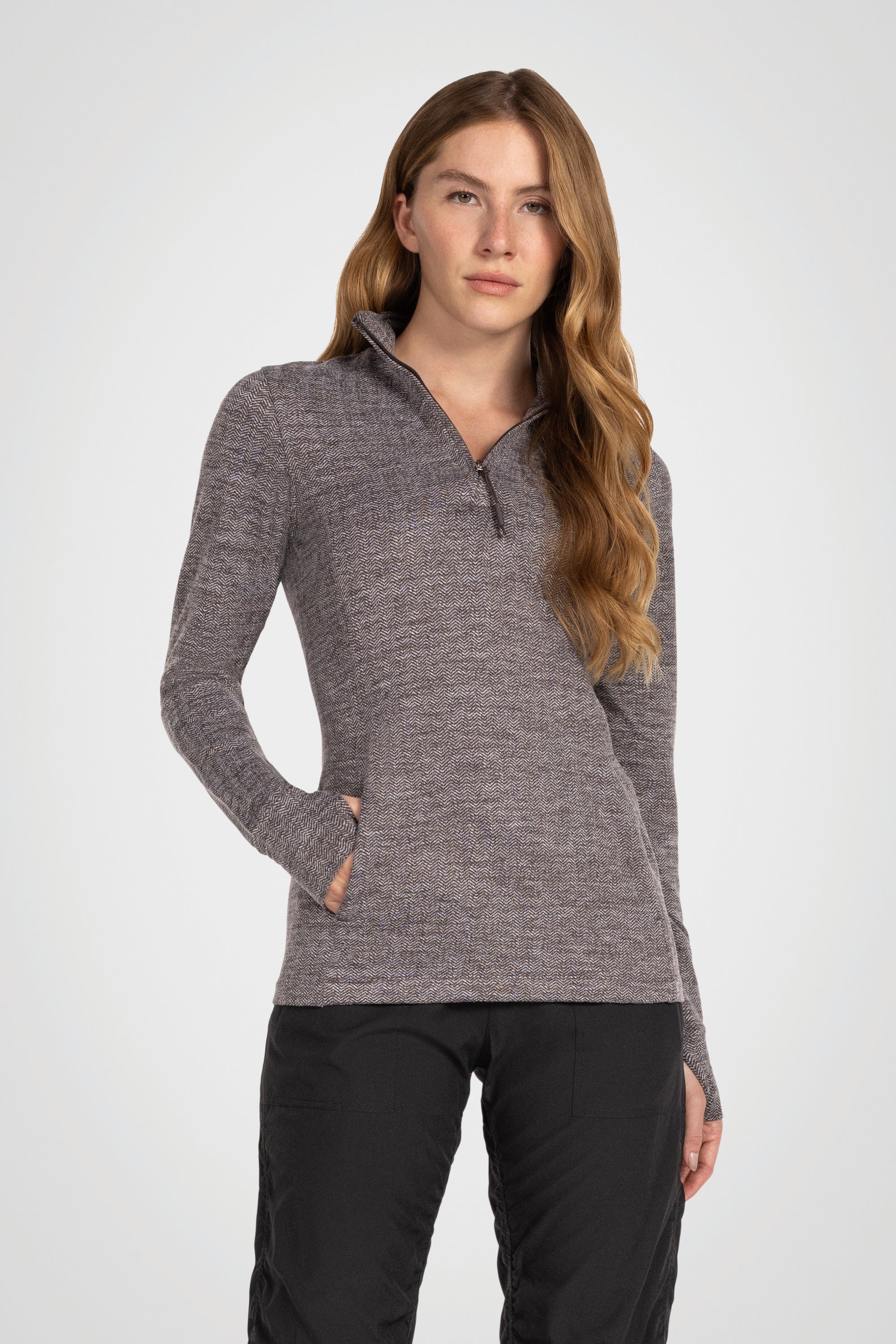 Pull Equinox 1/4 Zip Double Brushed Jacquard