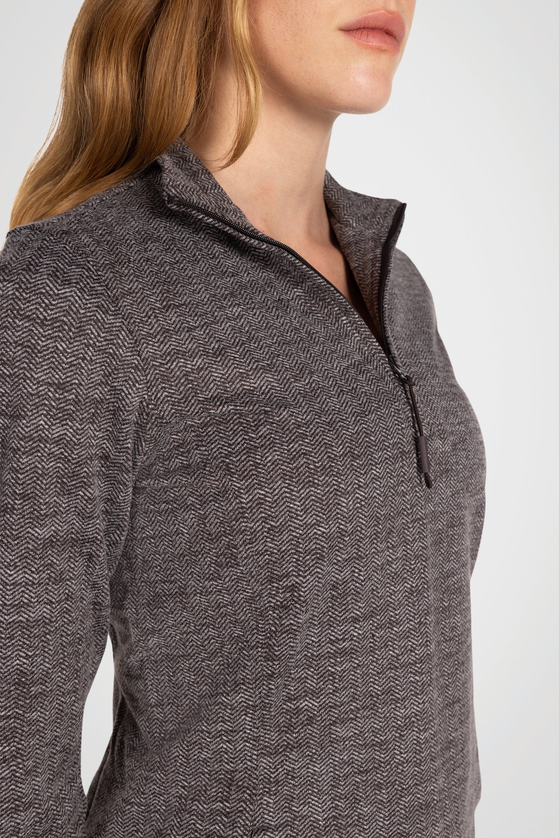 Equinox 1/4 Zip Double Brushed Jacquard Sweater