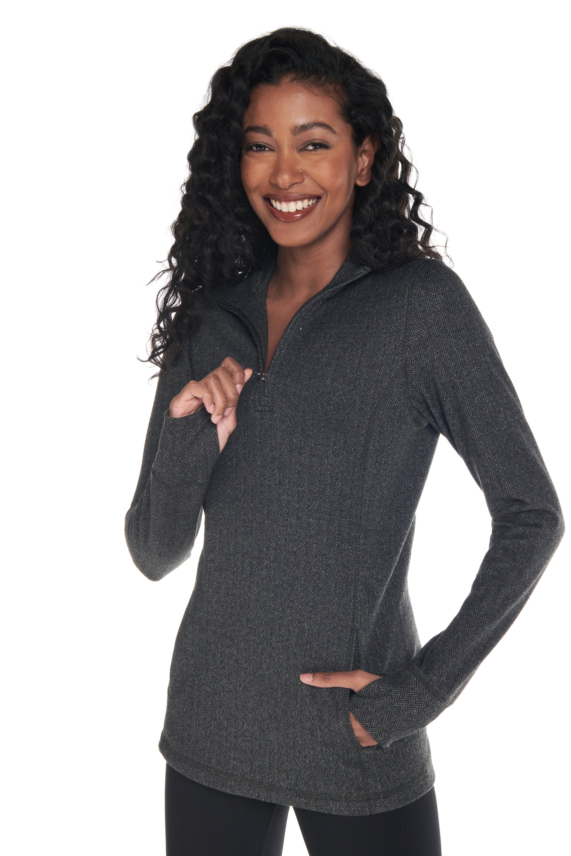 Pull Equinox 1/4 Zip Double Brushed Jacquard