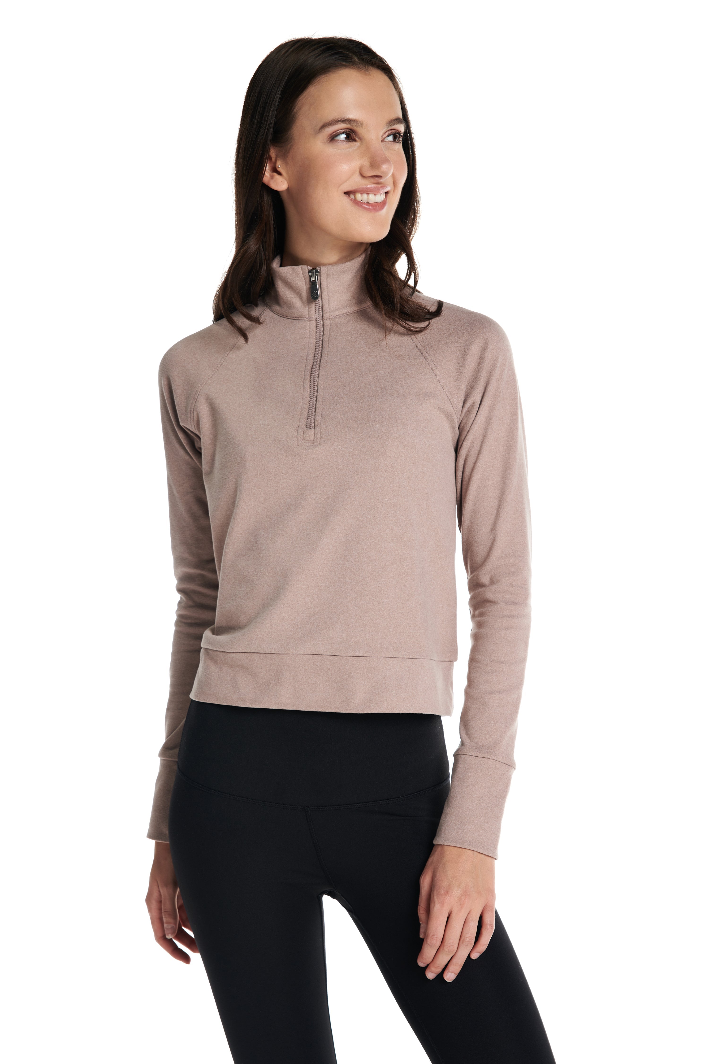 Pull Aspen à manches longues et fermeture éclair ¼