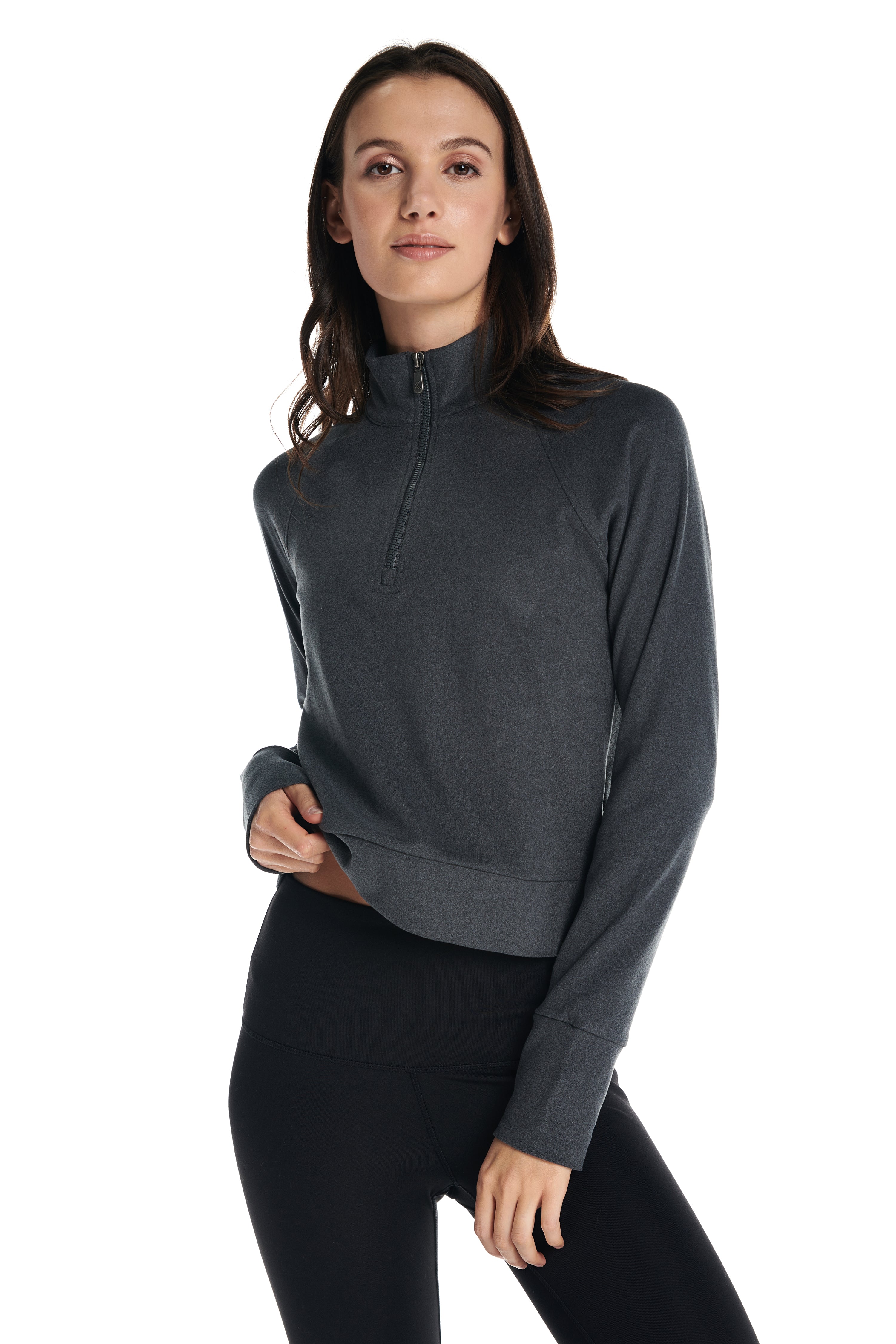 Pull Aspen à manches longues et fermeture éclair ¼