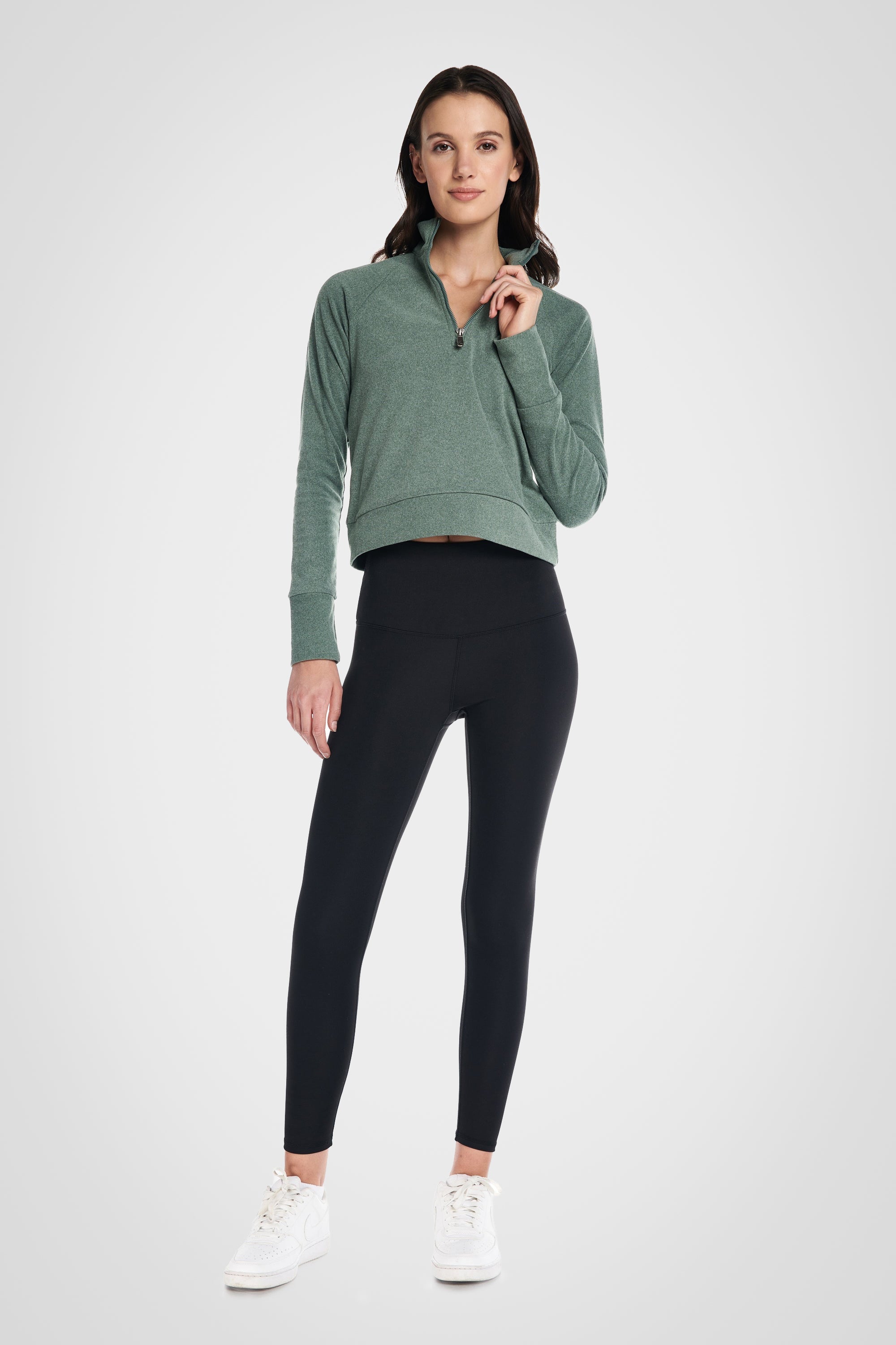 Pull à manches longues avec fermeture éclair ¼ Aspen