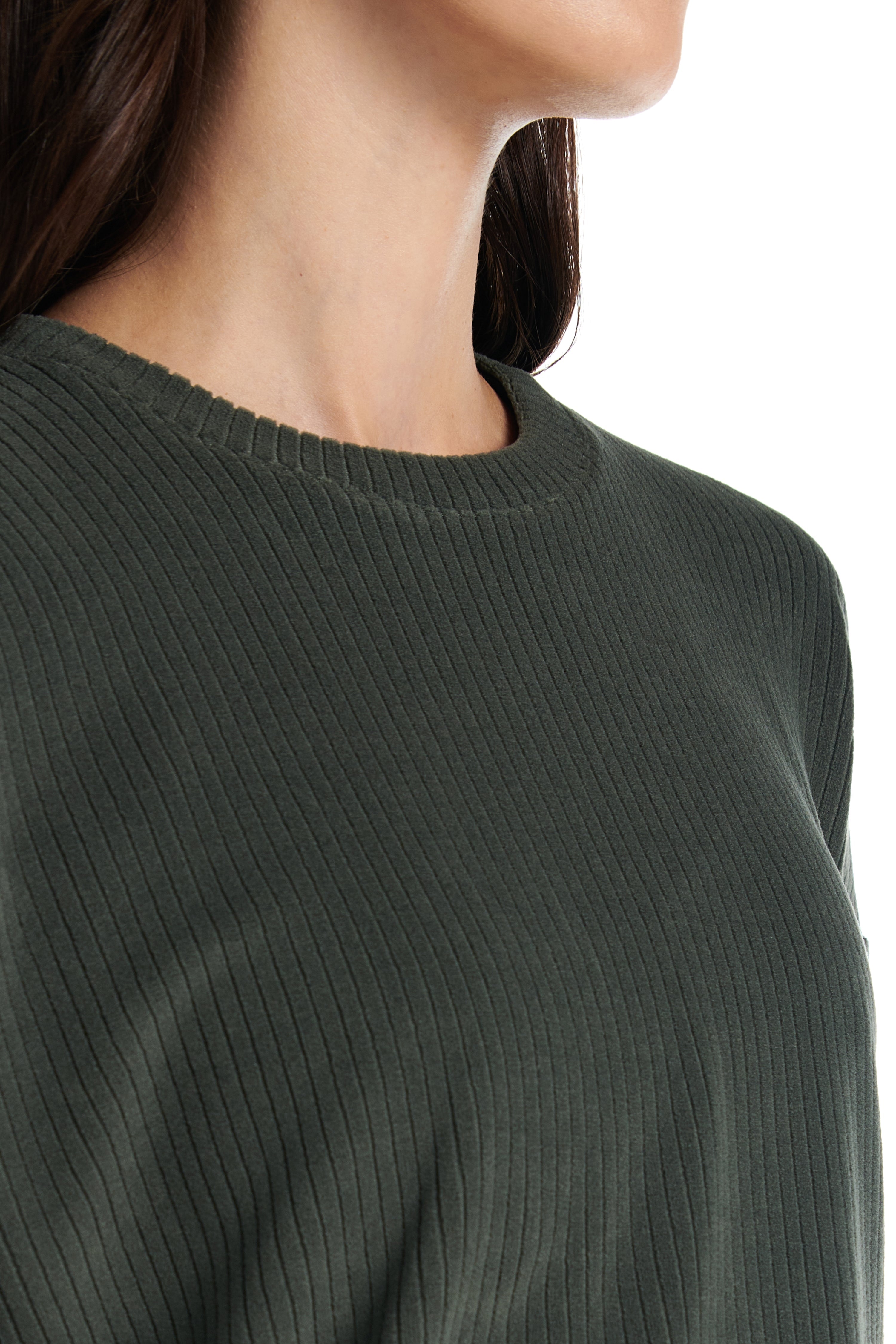 Velour Ribbed Lounge Longsleeve Top